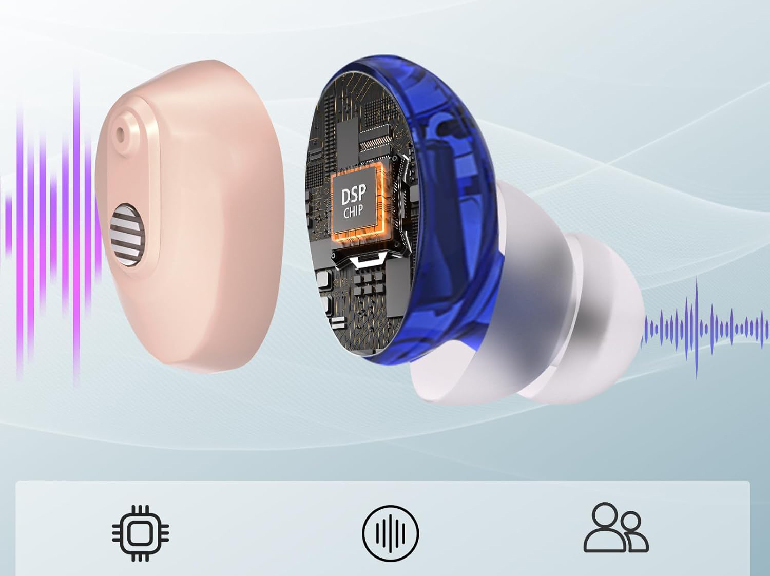 Aparat słuchowy dla seniorów 32 kanały+etui ‎Elctrtici VHP-1633 POWYSTAWOWE