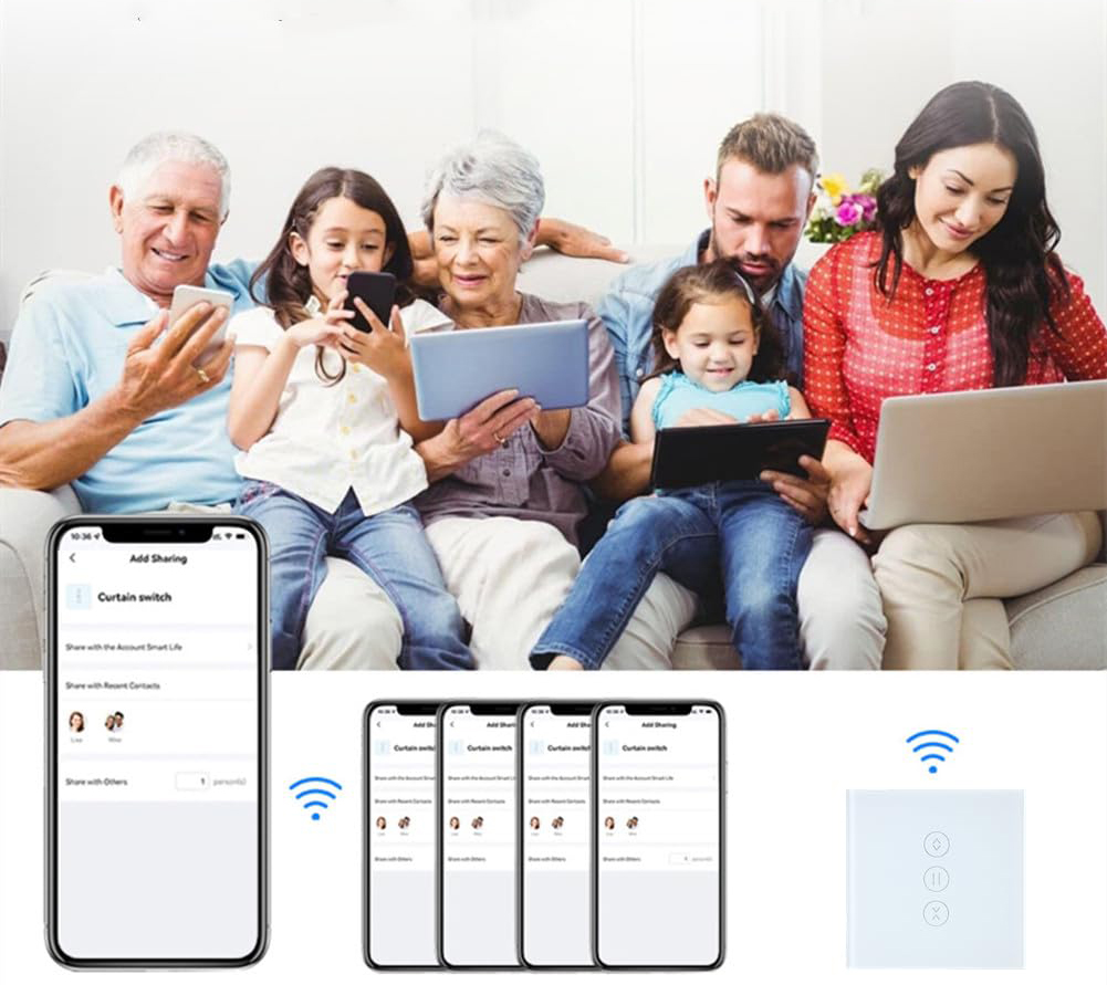 Przełącznik rolet WiFi YOPOTIKA 4 szt. Smart sterowanie Alexa Google Home