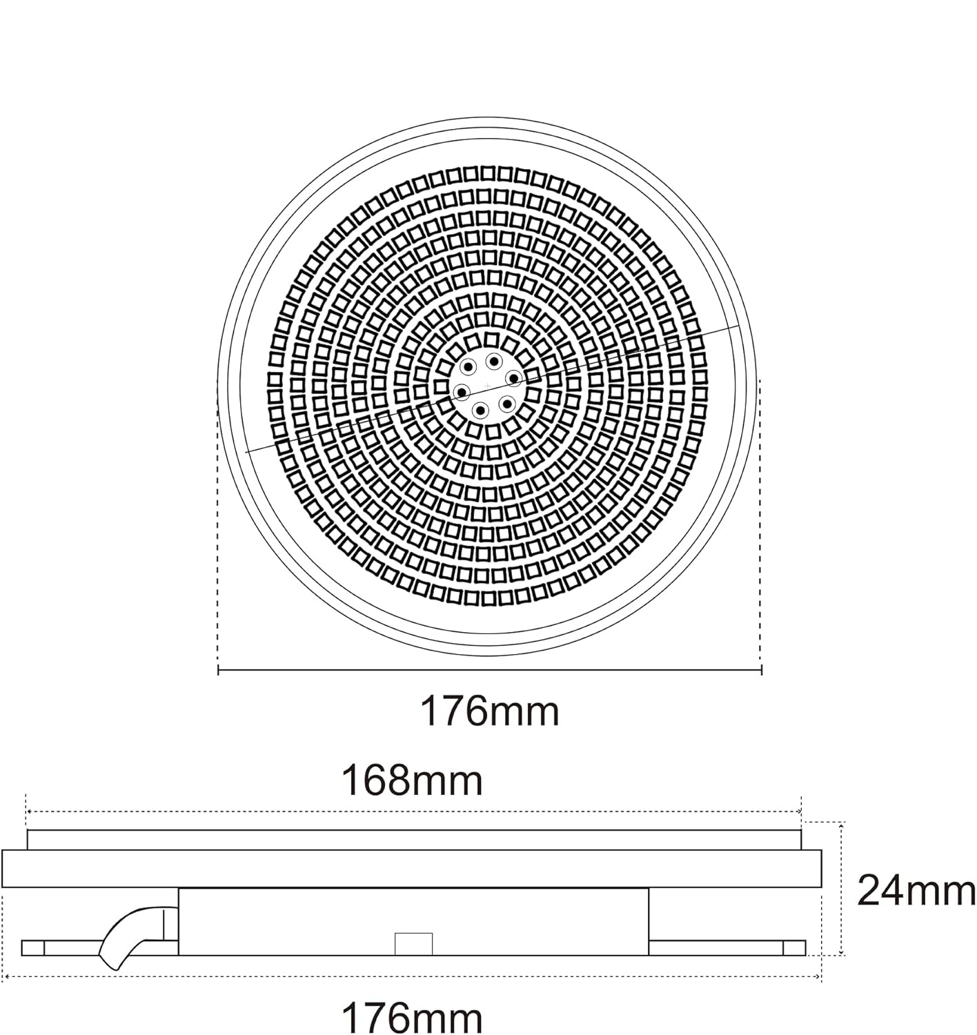 Reflektor LED basenowy LyLmLe PAR56 35W IP68 12V R-PL01-S35W-WW-3000K