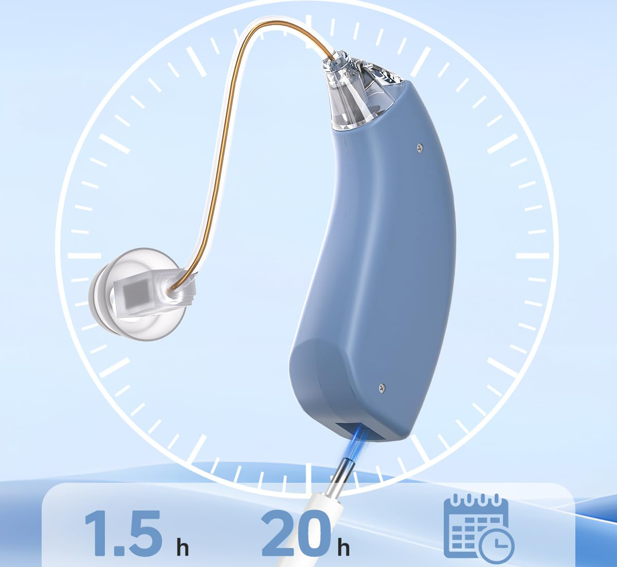 Aparat słuchowy wzmacniacz słuchu Delmicure VHP-1704 regulacja POWYSTAWOWY