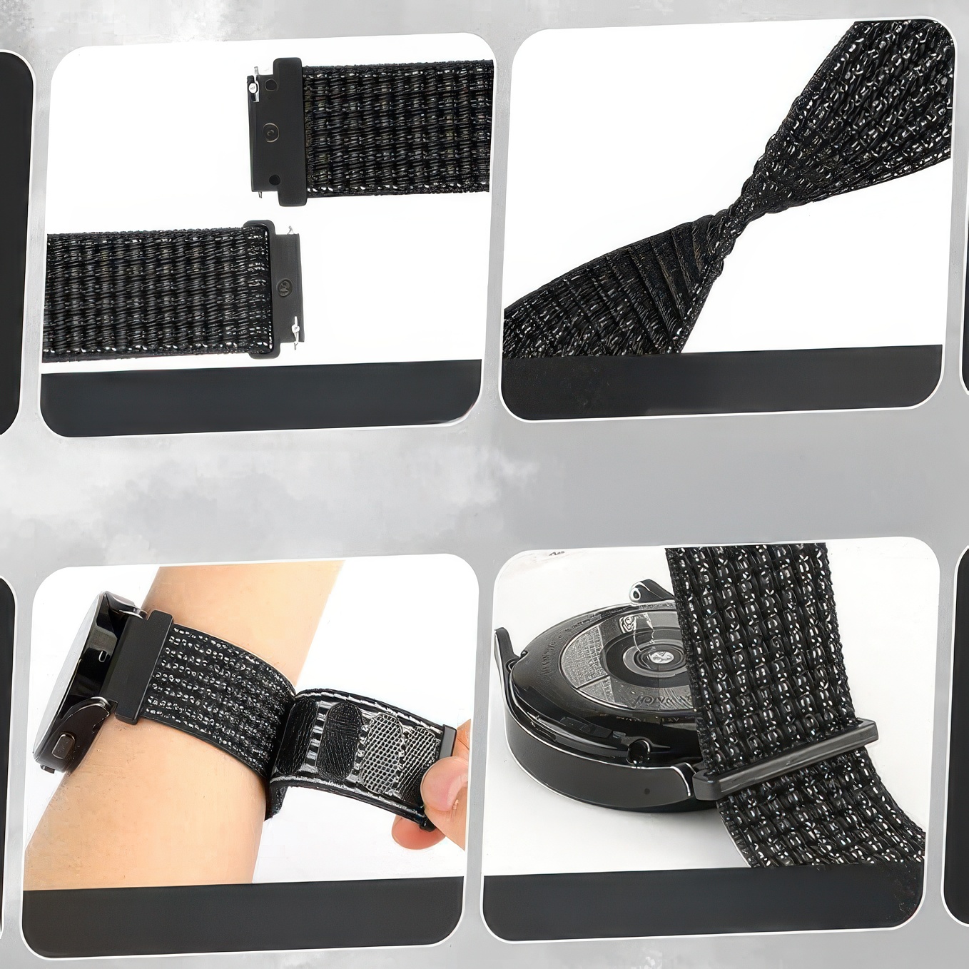 Paski do zegarka nylonowe 3 szt 20mm oddychające miękkie komfortowe