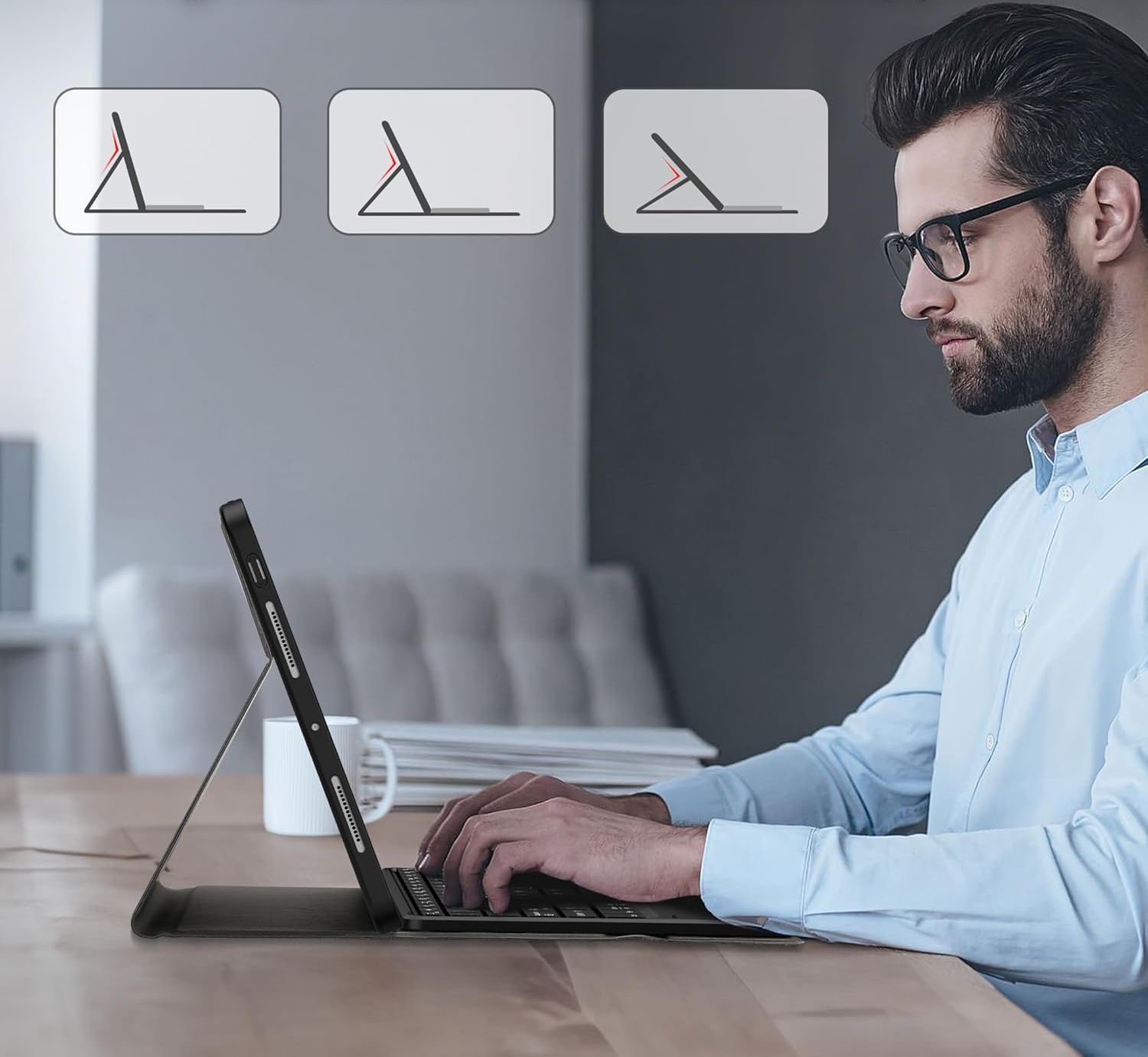 UŻYWANE Etui z klawiaturą i touchpadem do iPad Pro 11" M4 2024 CACOE AZERTY