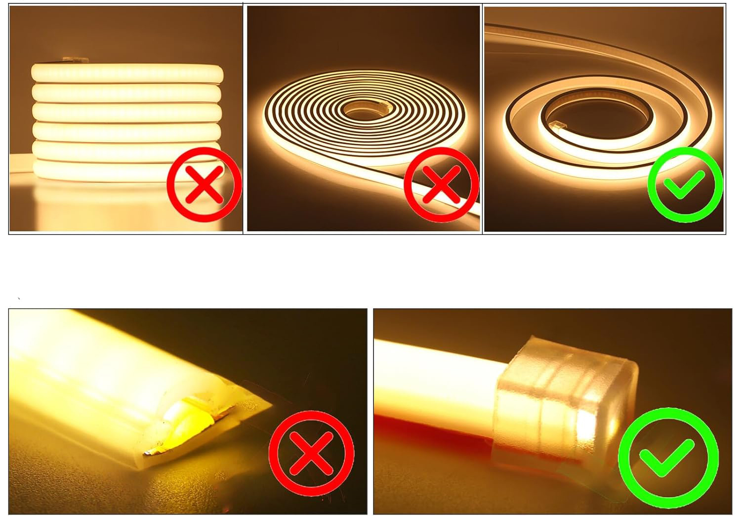 UŻYWANE Taśma LED XUNATA 20m 220V COB IP65 ciepła biała 288 LED/m