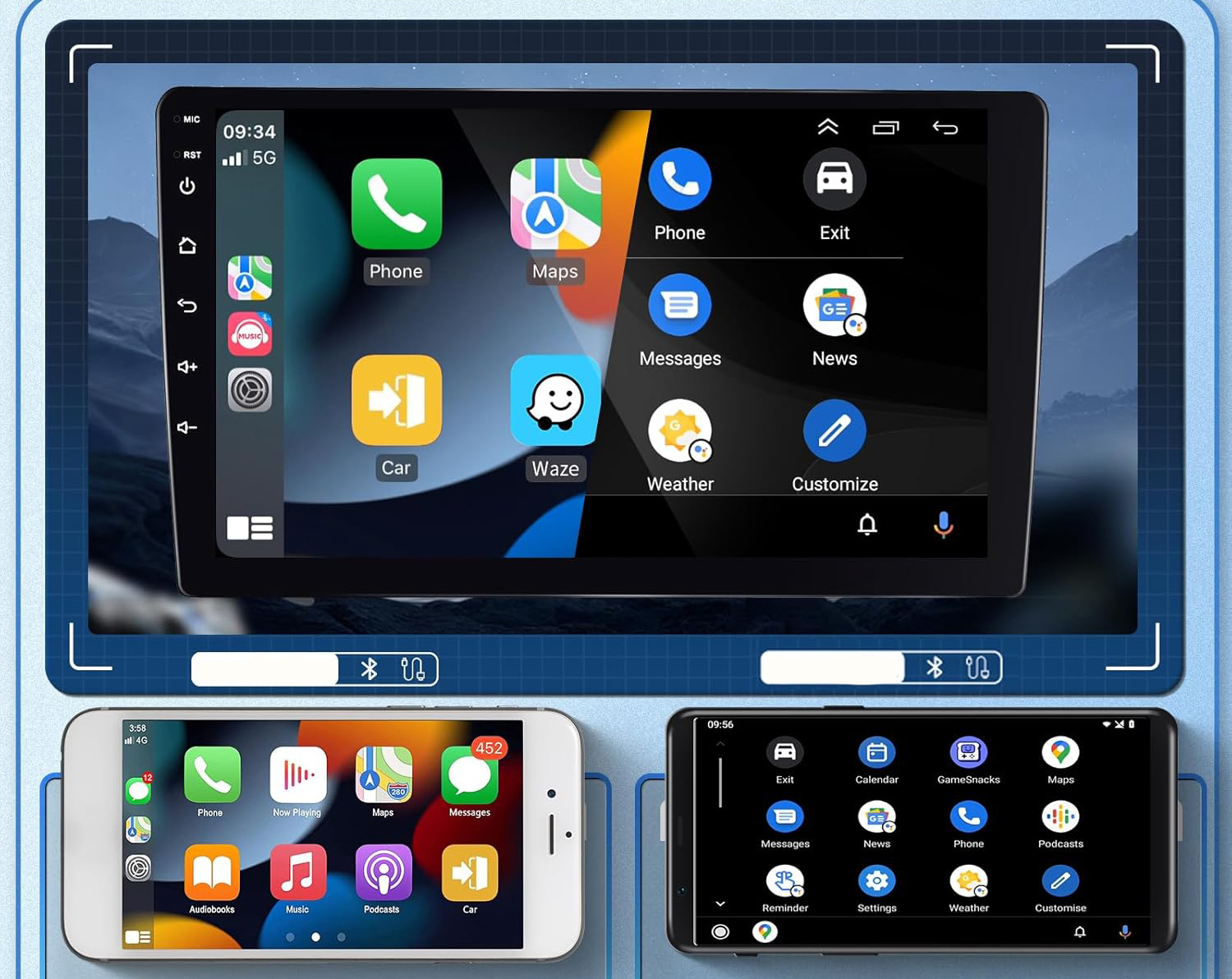 Radio Hodozzy do Opla Karla 2017-2020 Android, WiFi, Bluetooth, USB