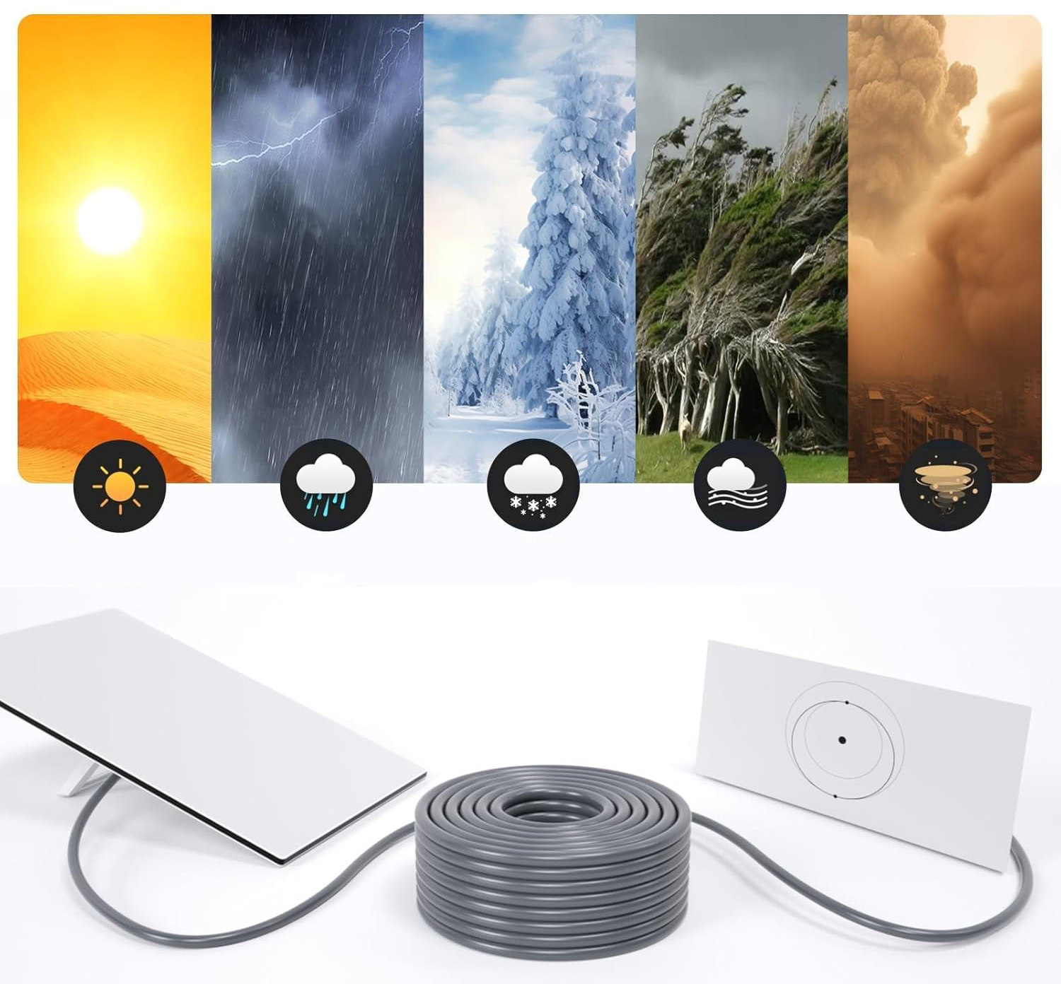 Używany Kabel przedłużający PonJel RJ45 do satelity Starlink V3, 23 metry