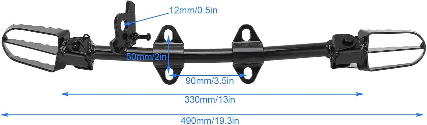Uchwyt podnóżków do pitbike CRF50 50/70/110/125cc stalowy czarny