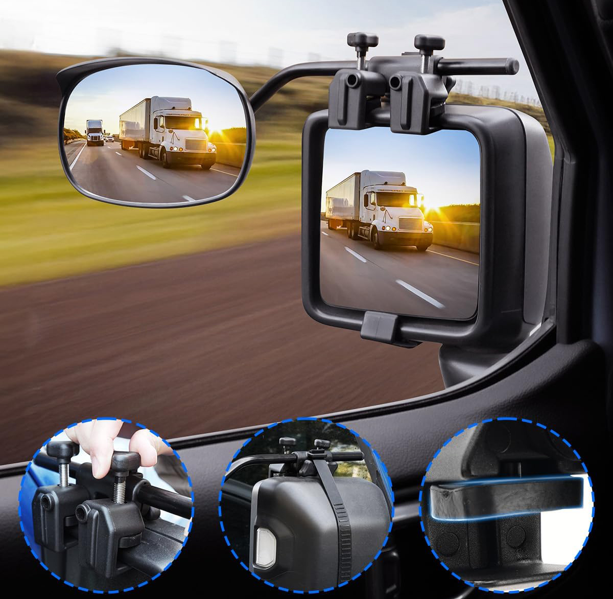 Lusterka holownicze SUPAREE SP-JK2107 uniwersalne do kampera 1 para