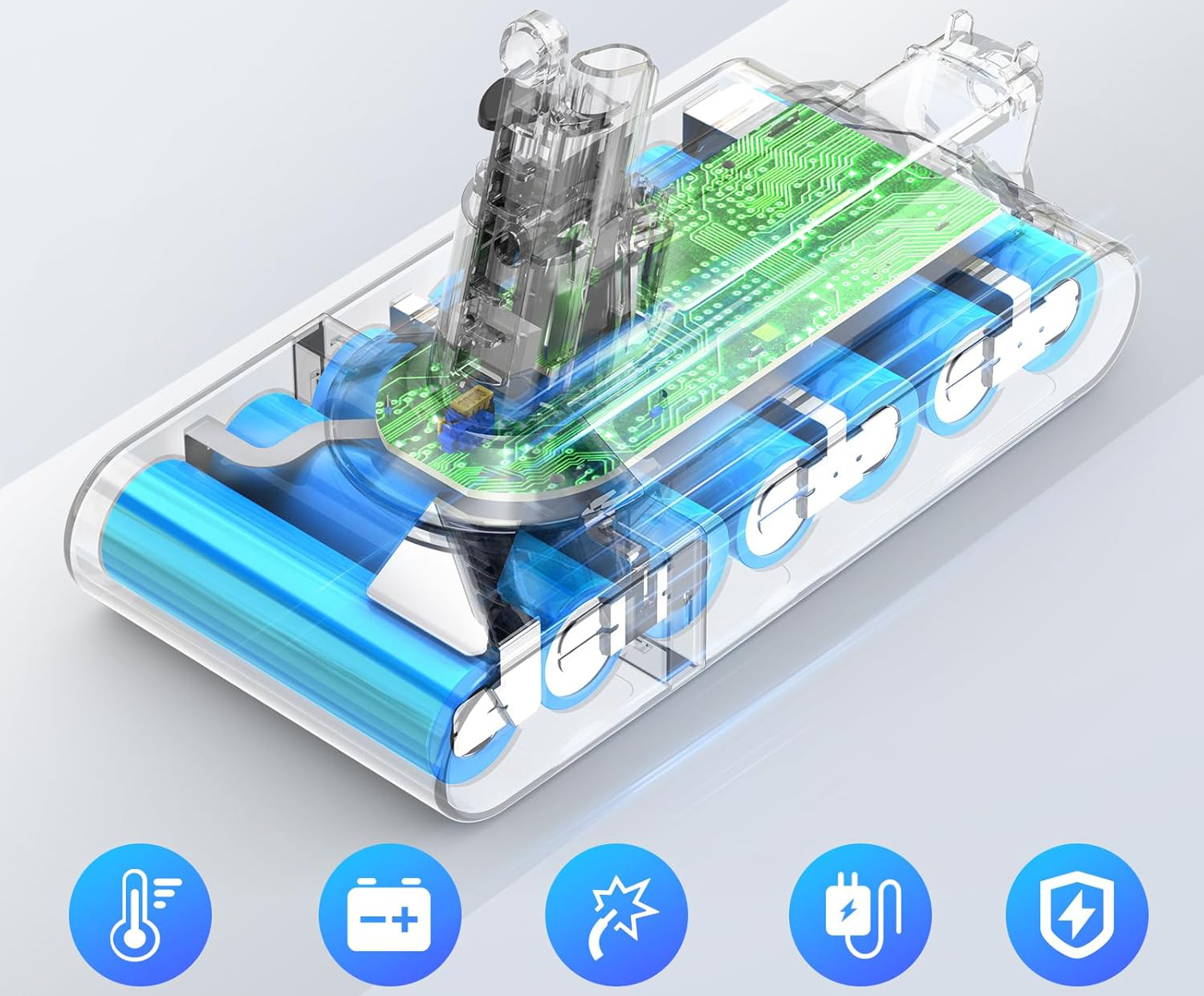Akumulator ASUNCELL, 3900 mAh, do Dyson, 21,5 x 11,7 x 9,3 cm