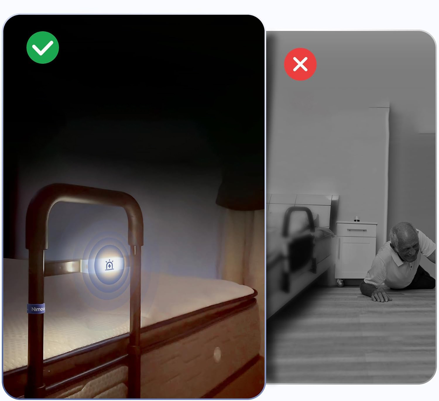 Poręcz do łóżka dla seniora NIMOOD C1 pomoc przy wstawaniu POWYSTAWOWY