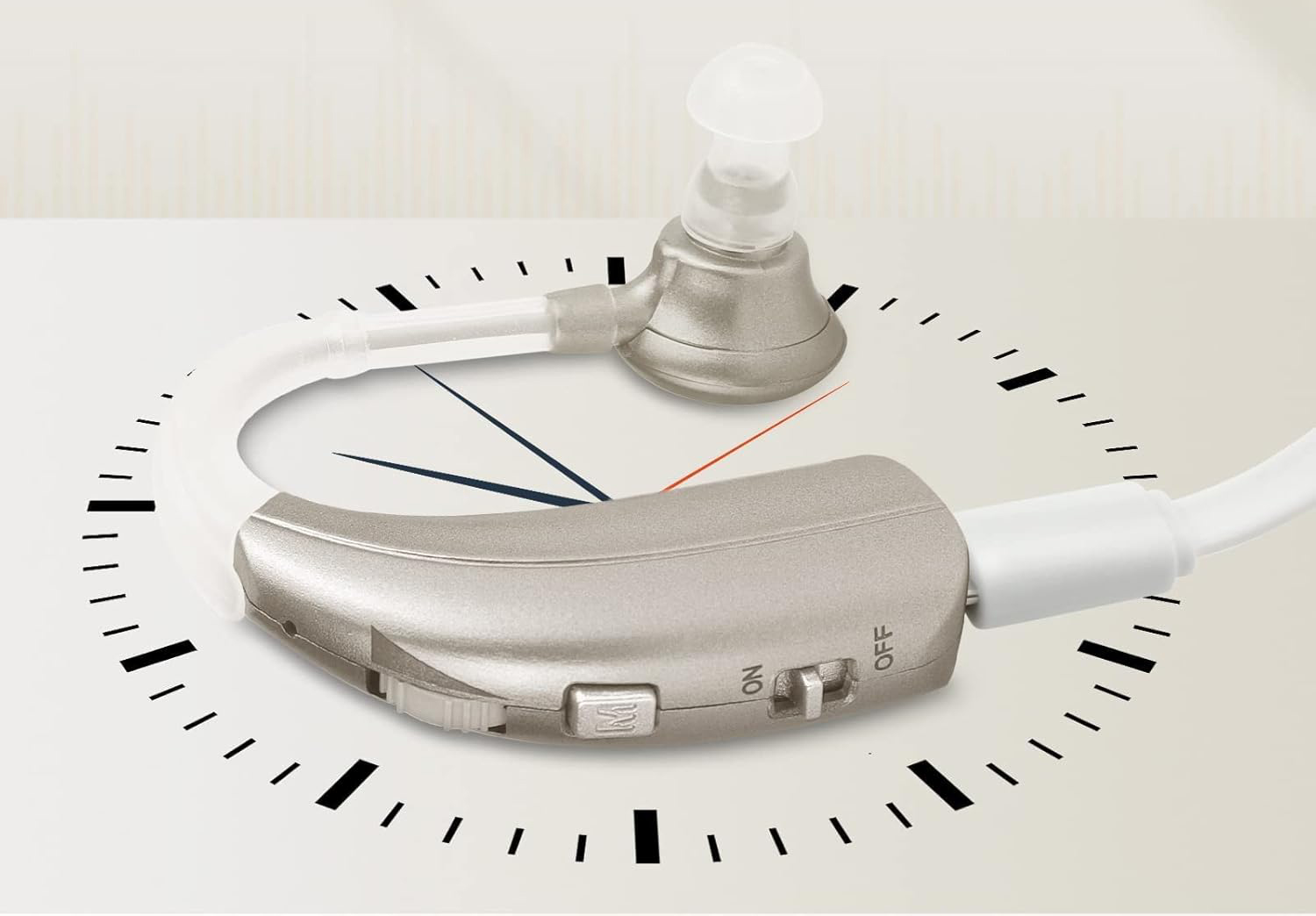 Aparat słuchowy cyfrowy Britzgo VHP-1301S-D wzmacniacz słuchu srebrny