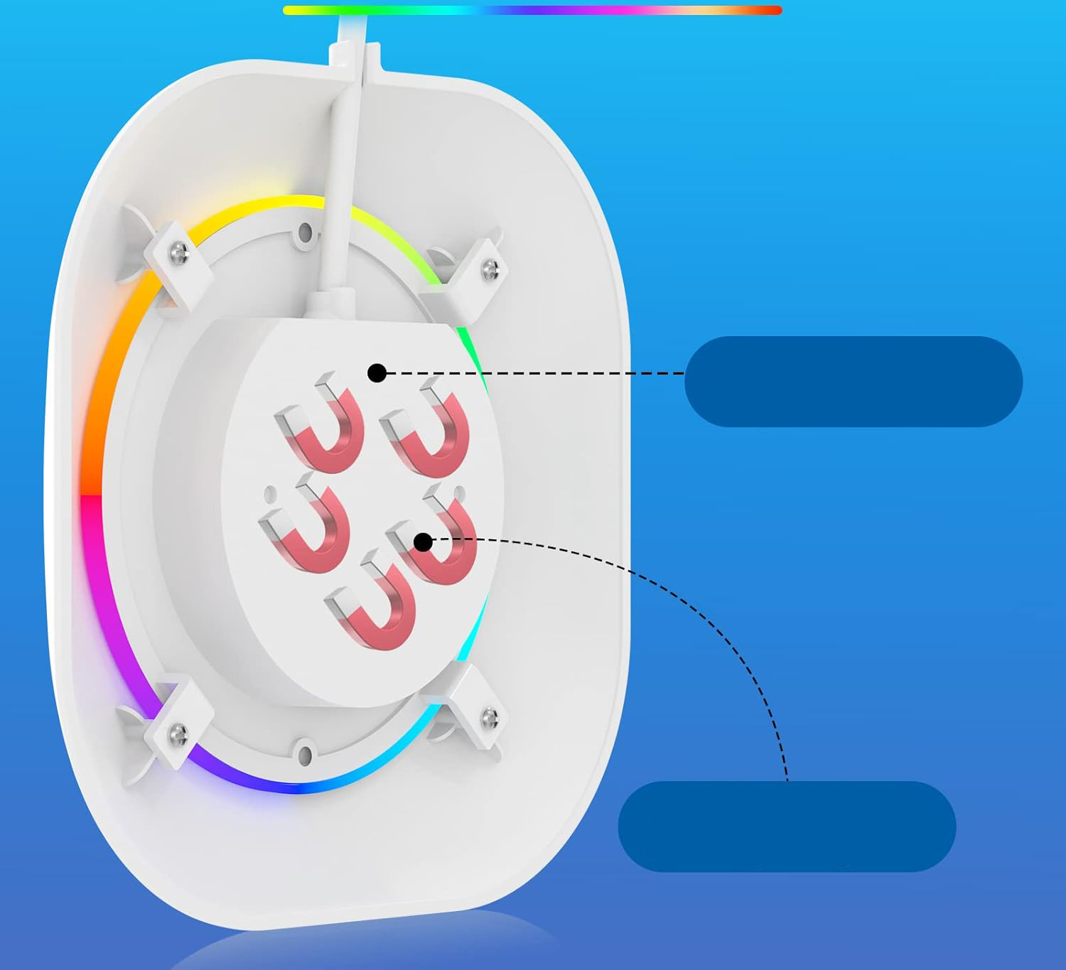 Podwodne światło LED 40W LyLmLe magnetyczne ściemniane do basenu
