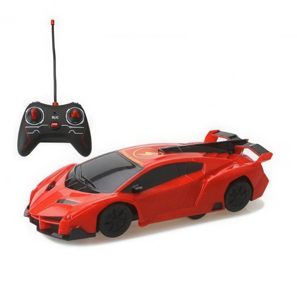 Samochód zdalnie sterowany jeżdżący po suficie i ścianach, z reflektorami