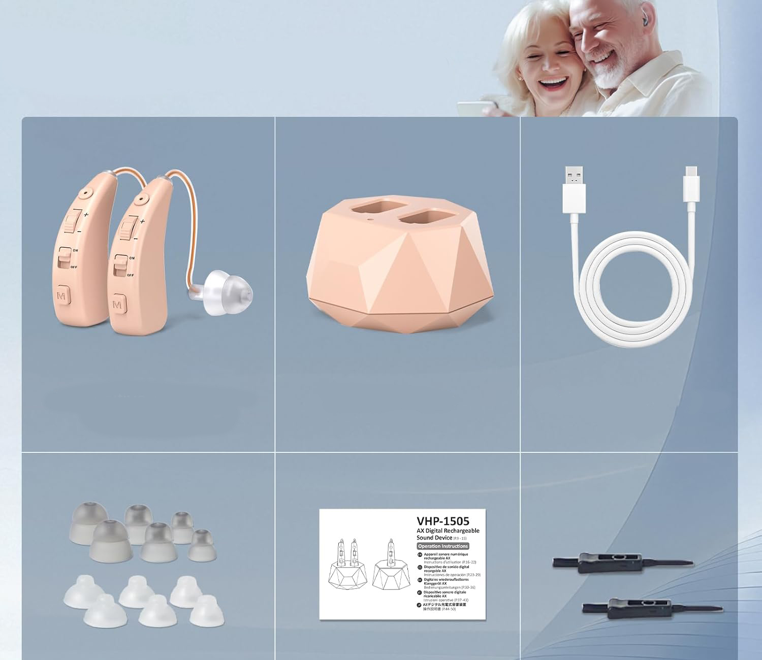 Urządzenie audio dla dorosłych ładowalne Elctrtici VHP-1504 redukcja szumów