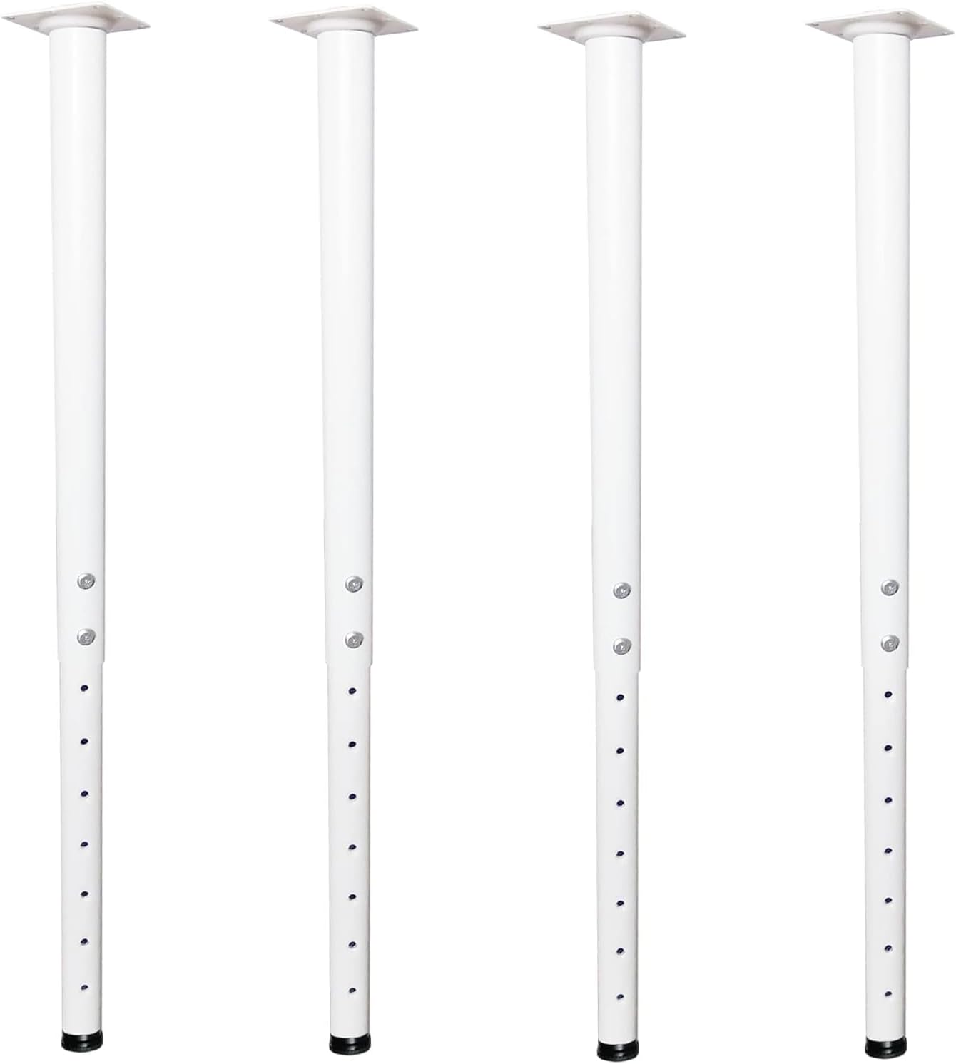 Nogi do stołu regulowane 55-90 cm metalowe 4 szt. Jahof białe