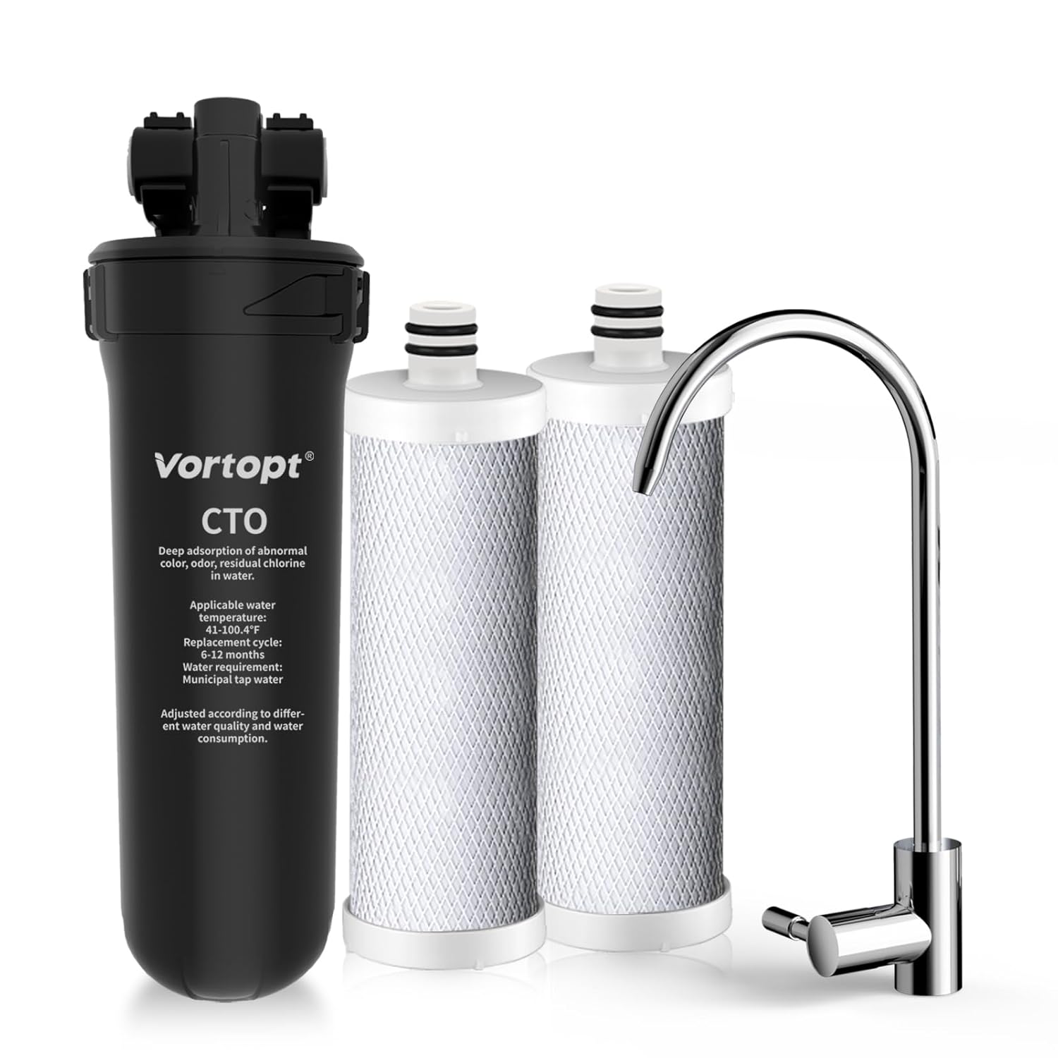 System filtracji wody Vortopt Q8-C1, 19 000 galonów, 2 filtry