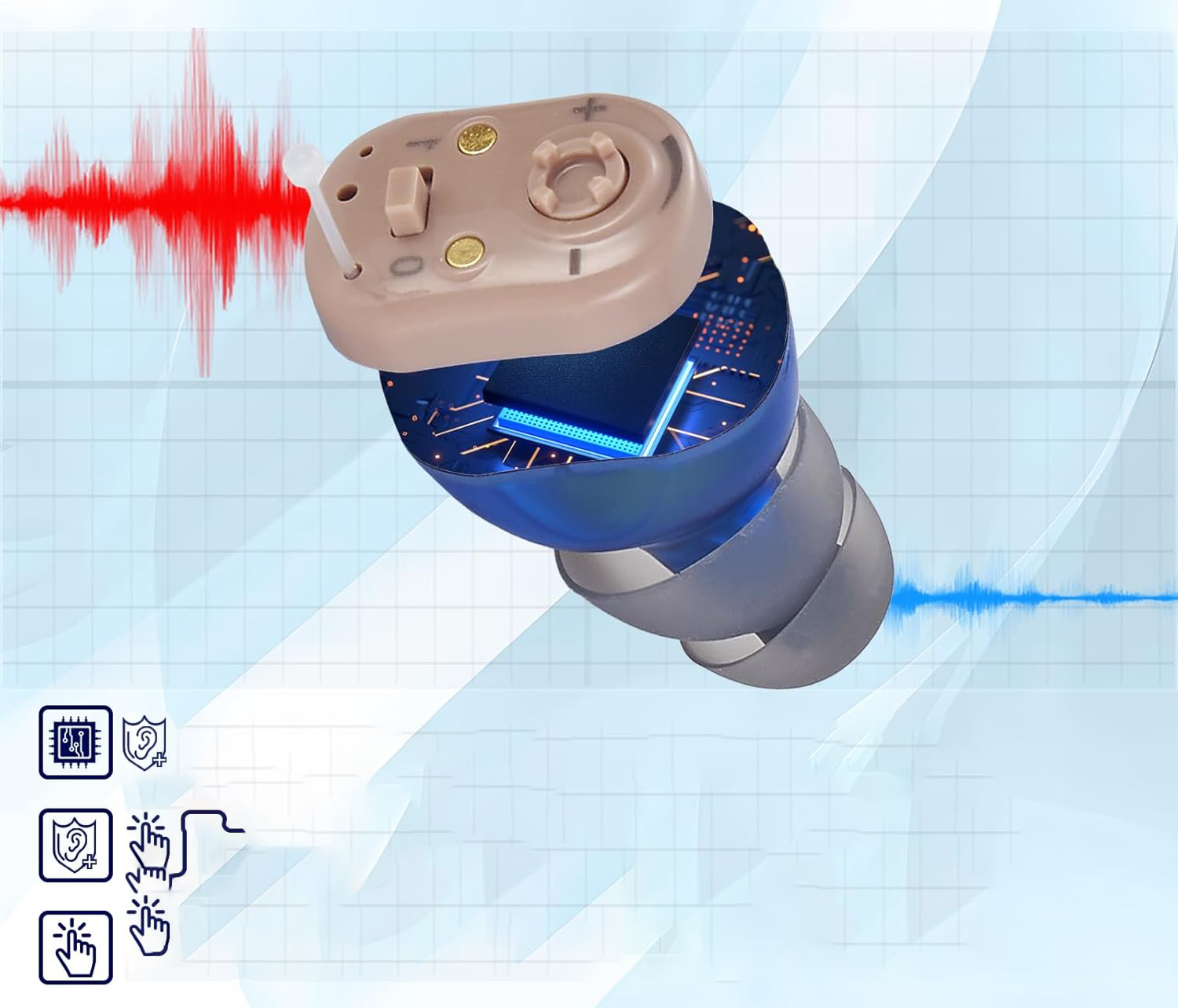 UŻYWANE Cyfrowy aparat słuchowy WEIYII VHP-1631 dla dorosłych 32 kanały