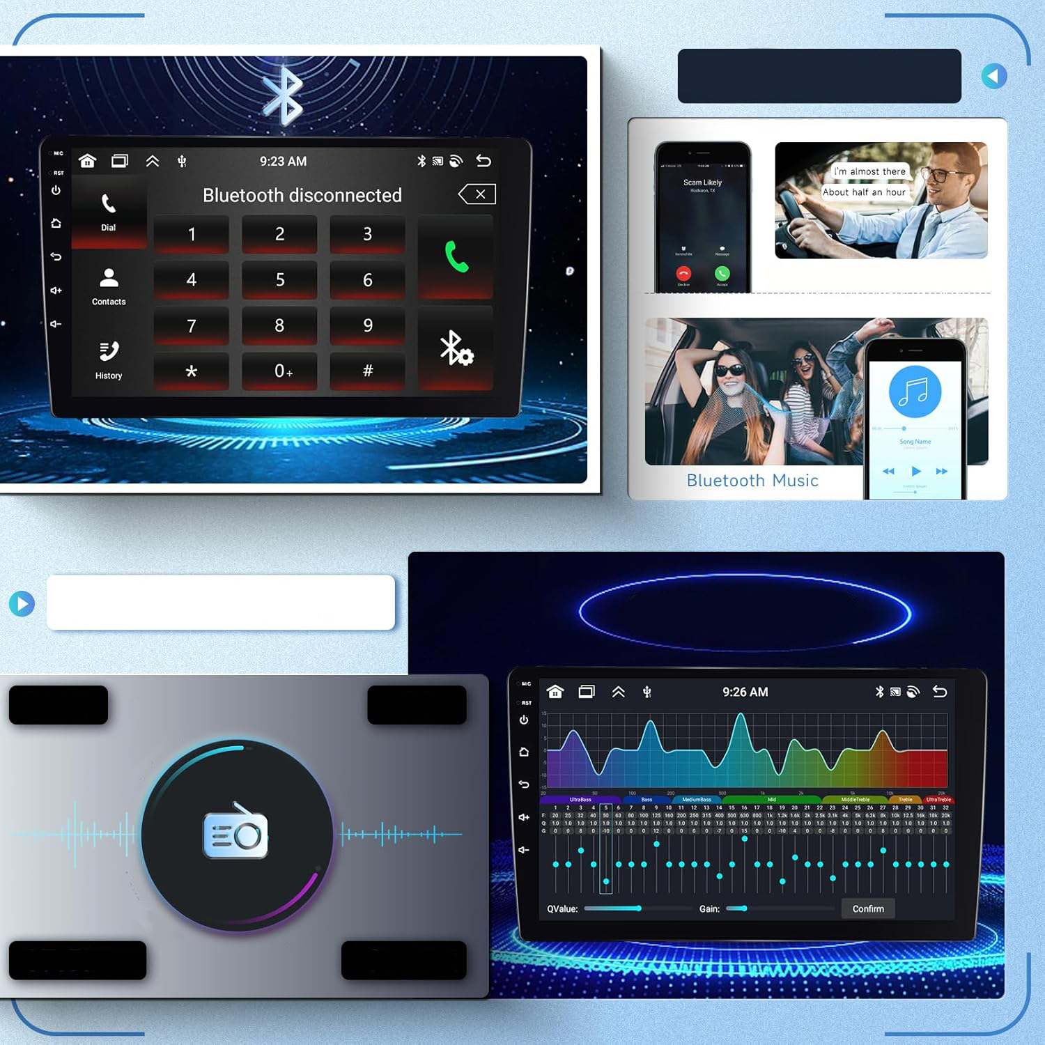 Radio Hodozzy do Opla Karla 2017-2020 Android, WiFi, Bluetooth, USB