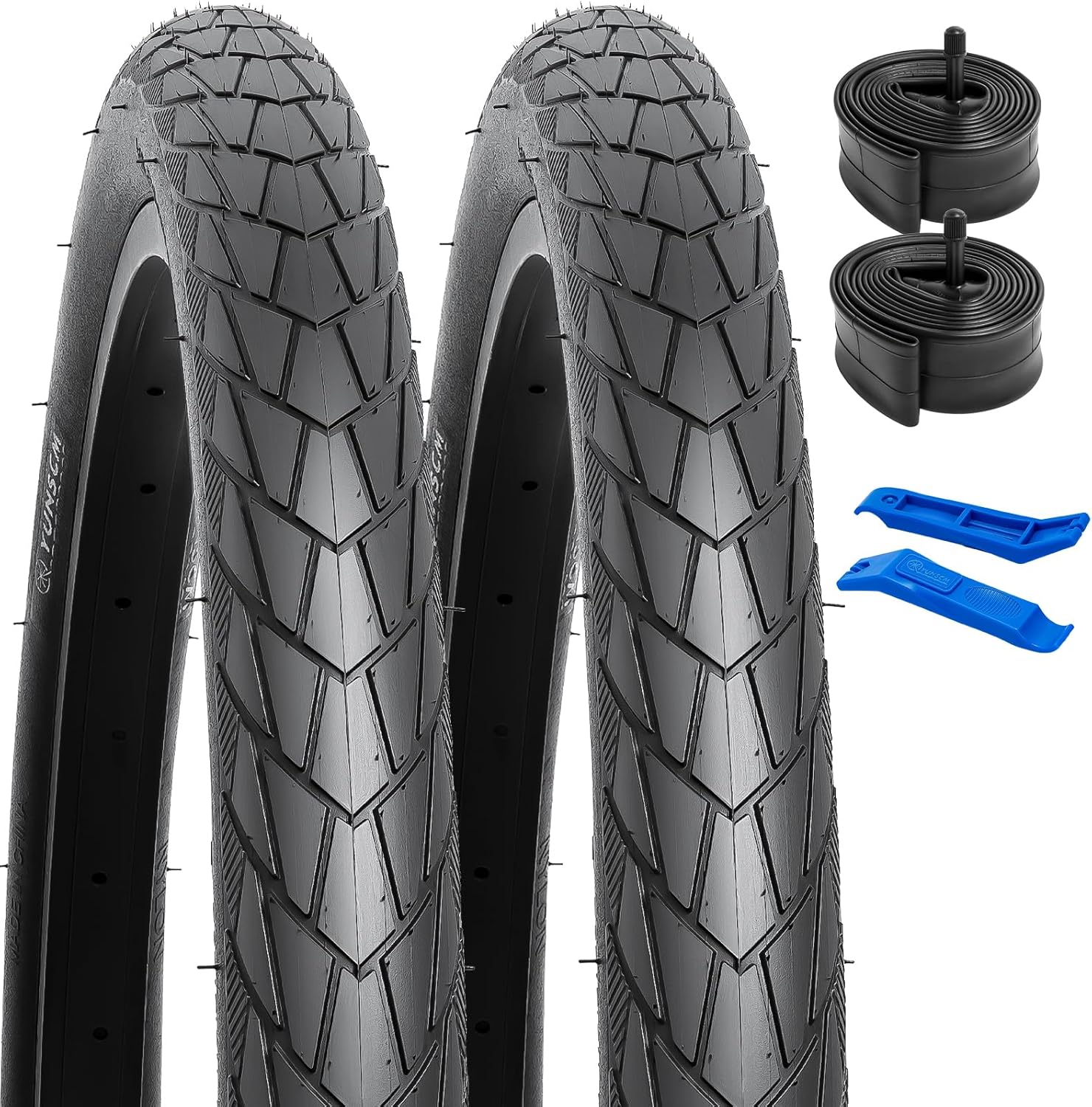 Zestaw 2 opon rowerowych YunSCM 26x2.0 z dętkami AV 32 mm do MTB