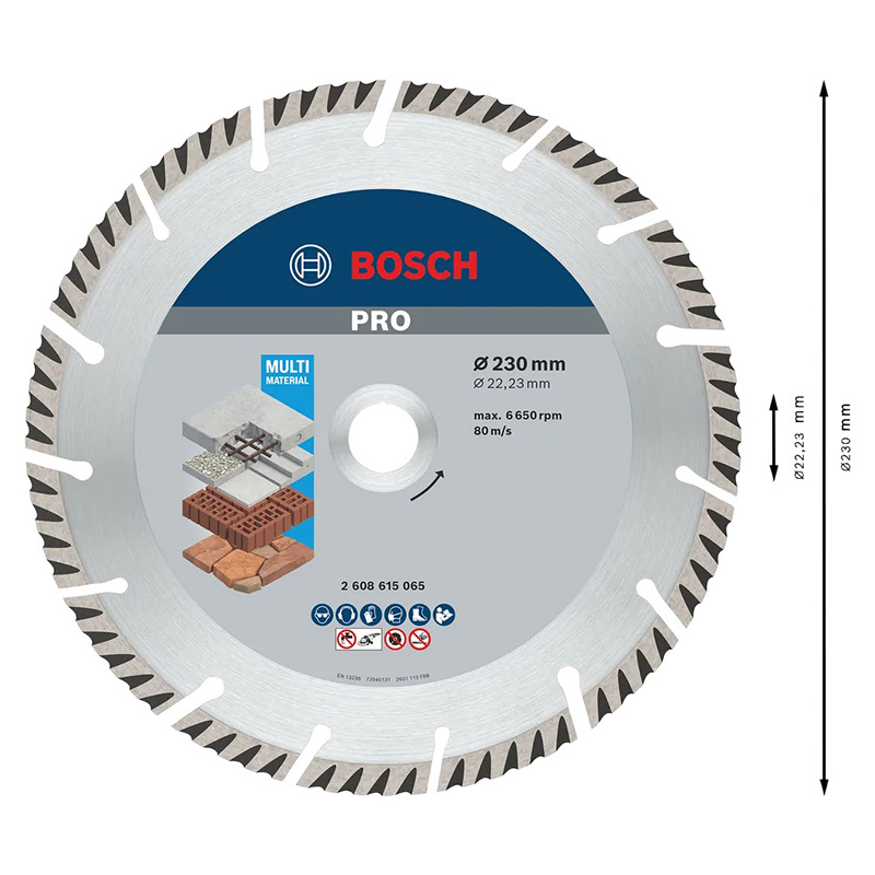 Tarcza diamentowa BOSCH 230mm segmentowa, profesjonalna, uniwersalna