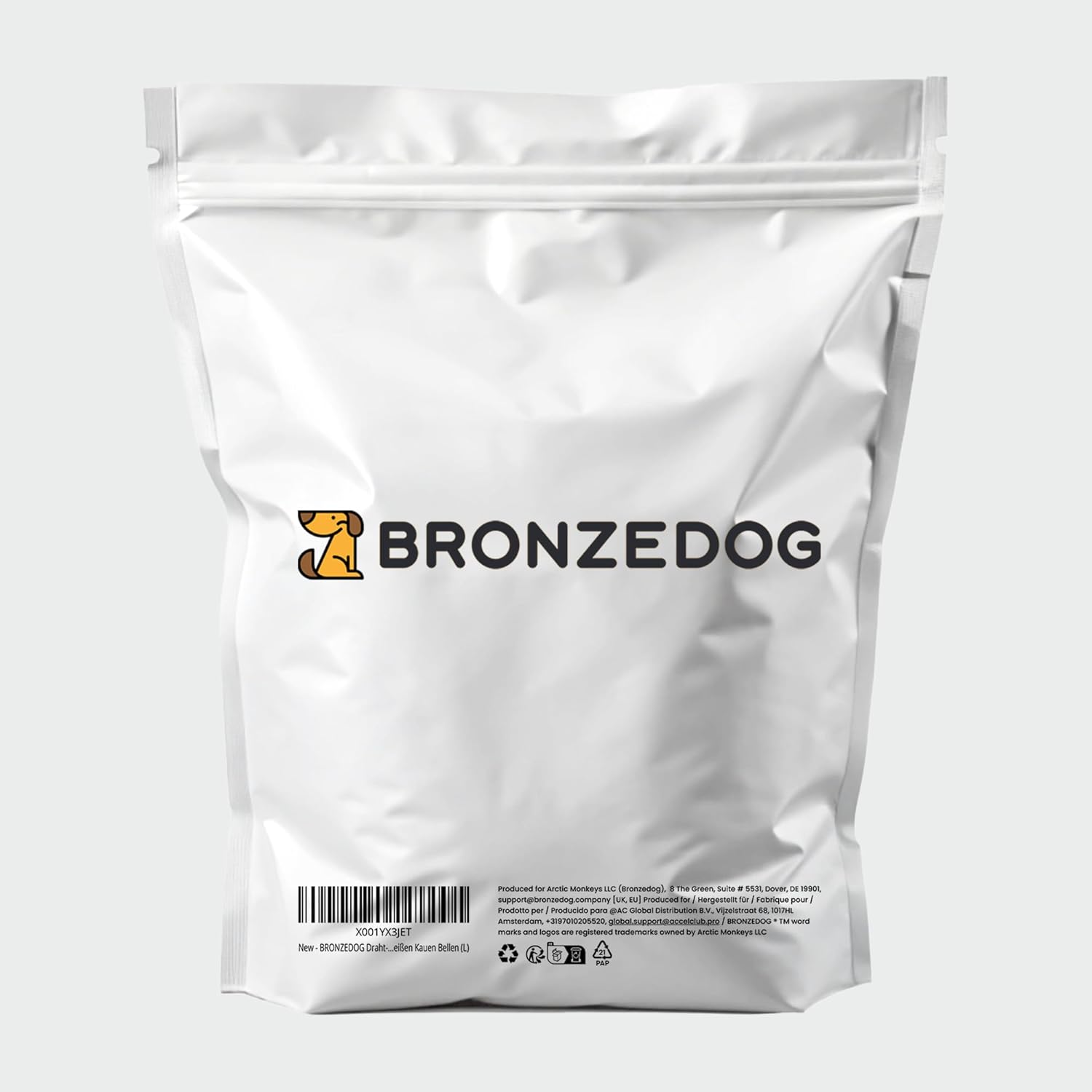 Kaganiec metalowy druciany dla psa BRONZEDOG regulowany L średni-duży