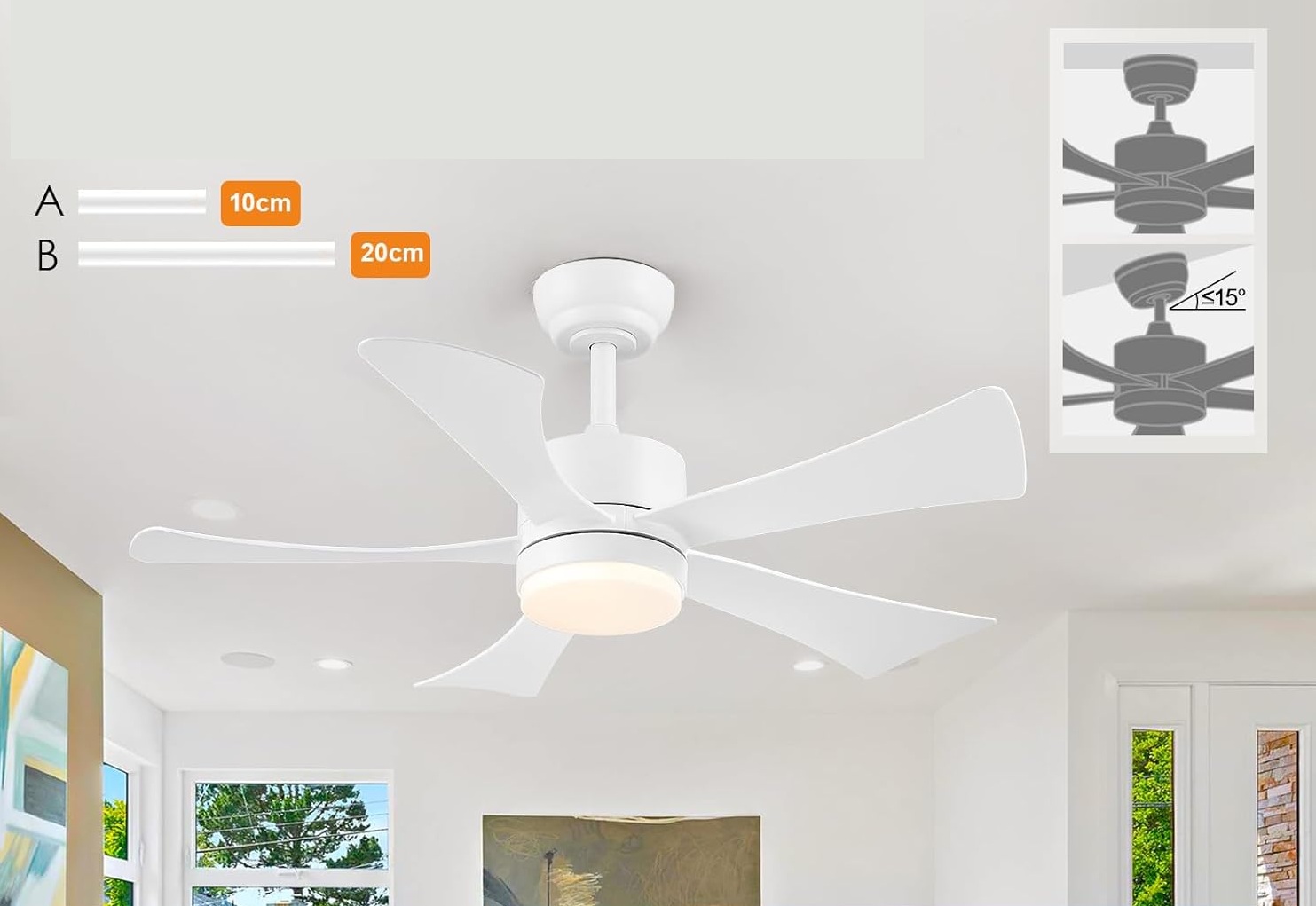 Wentylator sufitowy Surtime 8905 106 cm z oświetleniem LED i pilotem