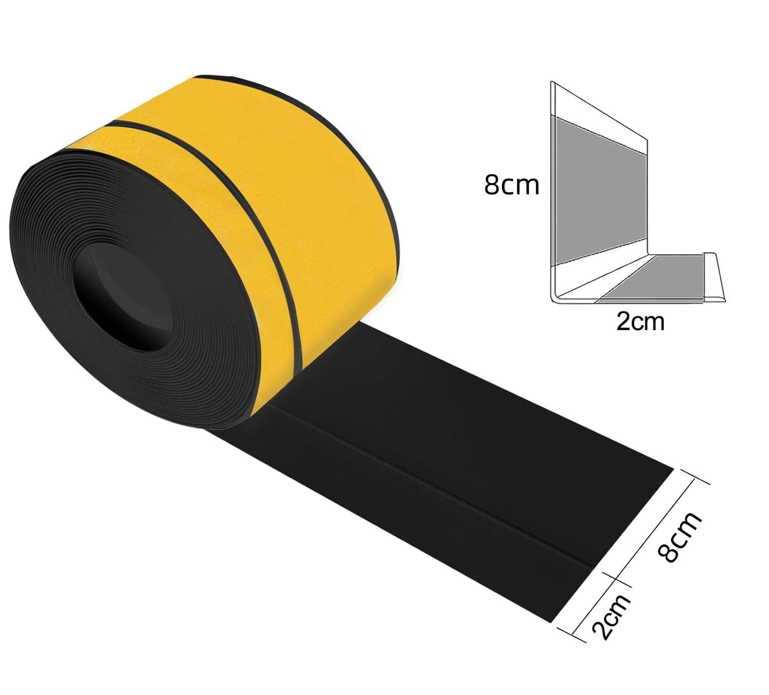 Listwa przypodłogowa PVC biała 80mm x 20mm x 24m elastyczna samoprzylepna