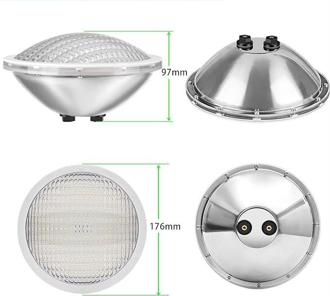 LyLmLe Oświetlenie basenowe LED PAR56 ze stali nierdzewnej 30 W