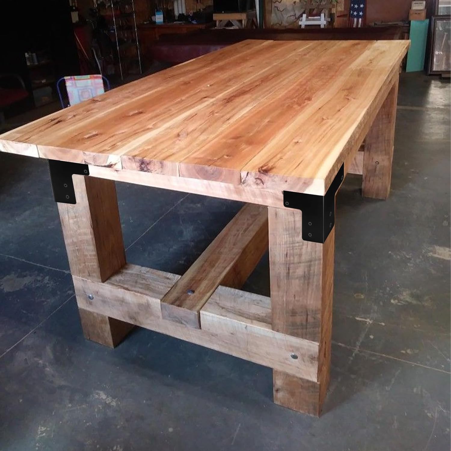 Kątowniki stalowe Cskunxia 8 sztuk wsporniki narożne do blatu tarasu