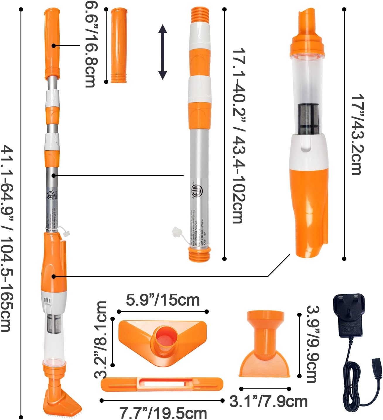 UŻYWANE Odkurzacz basenowy 3w1 PoolyPoly 1814 bezprzewodowy ręczny