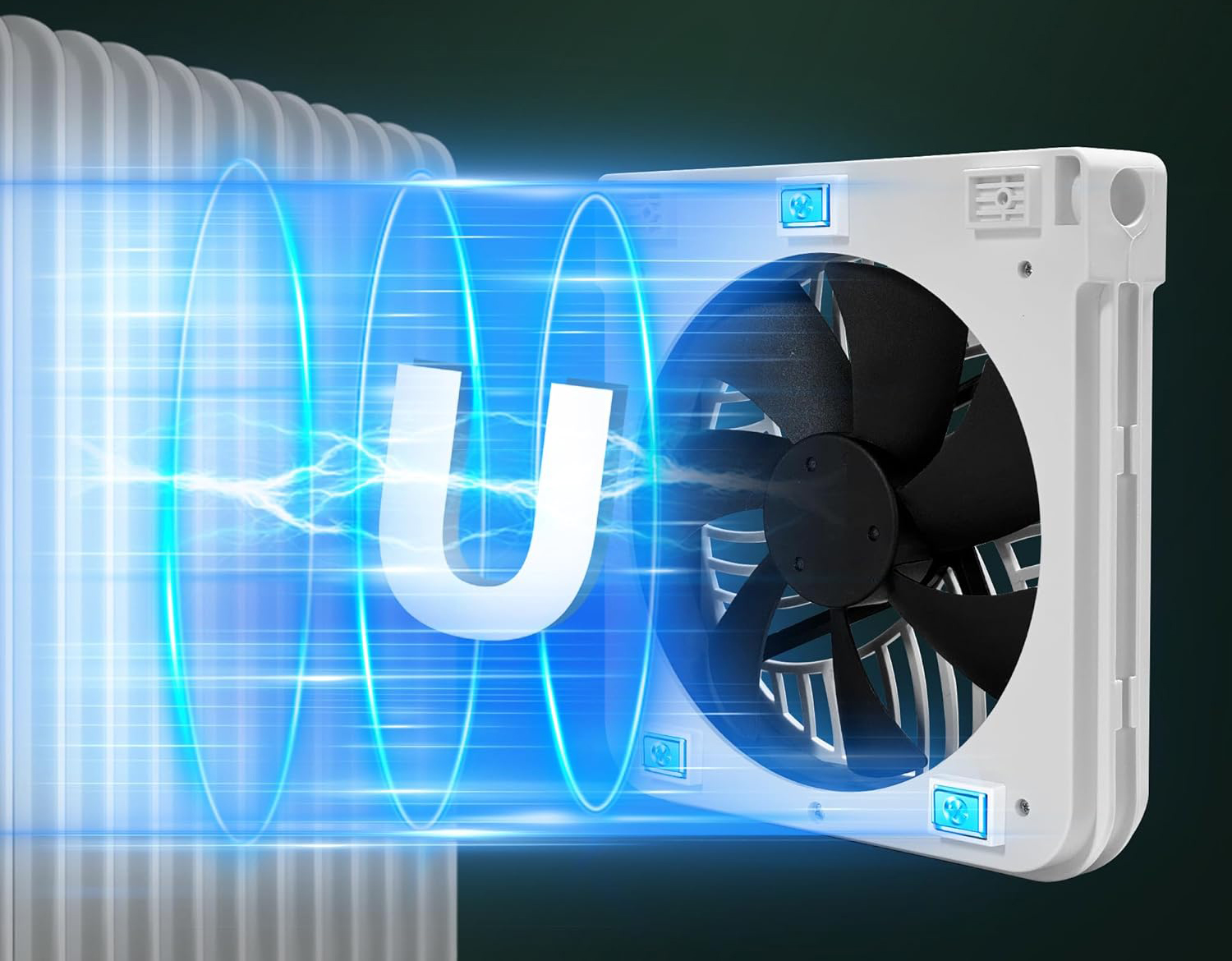 Wentylator grzewczy ecoCalm KP-CRV2401 z termostatem i magnesami