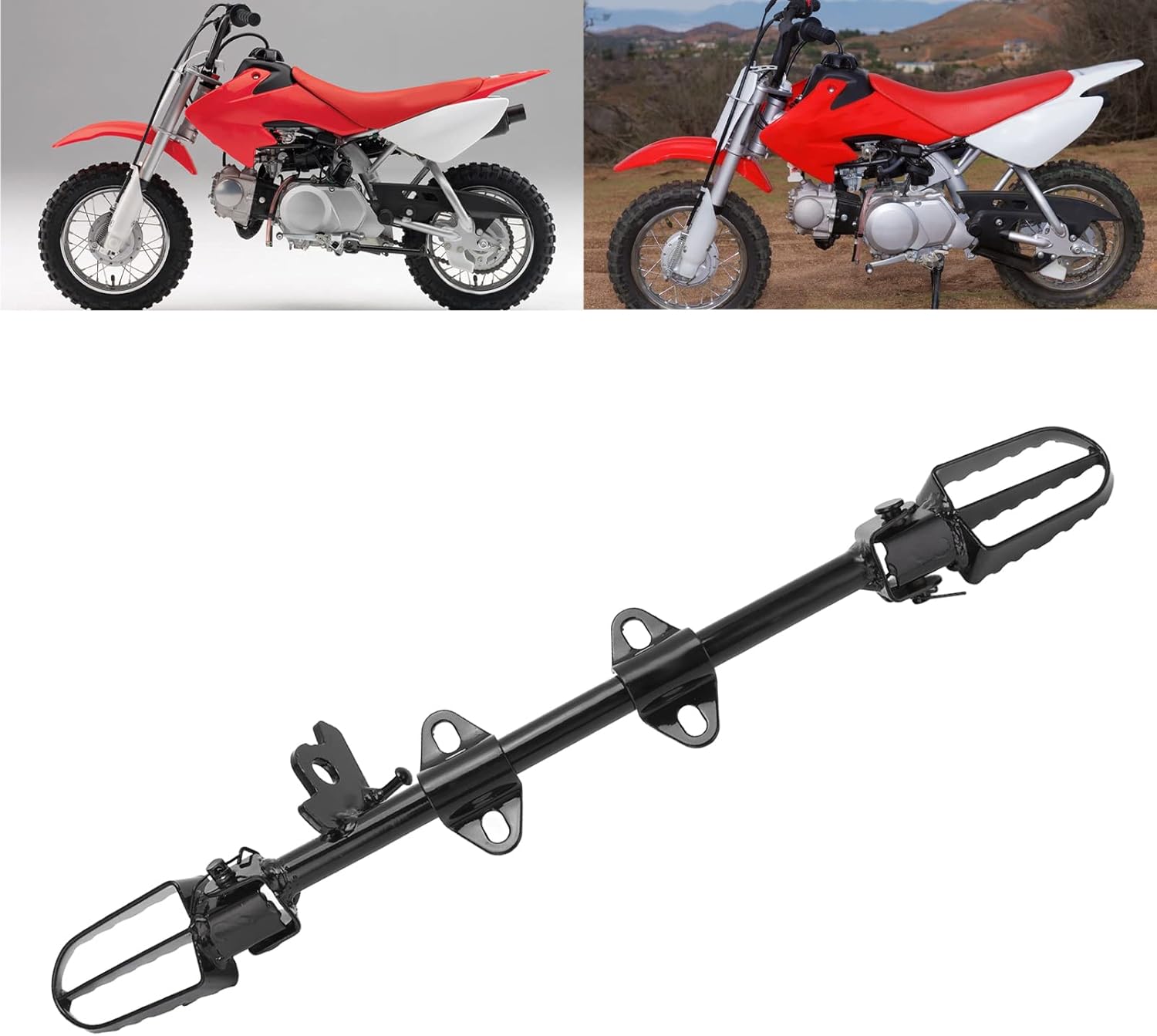 Uchwyt podnóżków do pitbike CRF50 50/70/110/125cc stalowy czarny