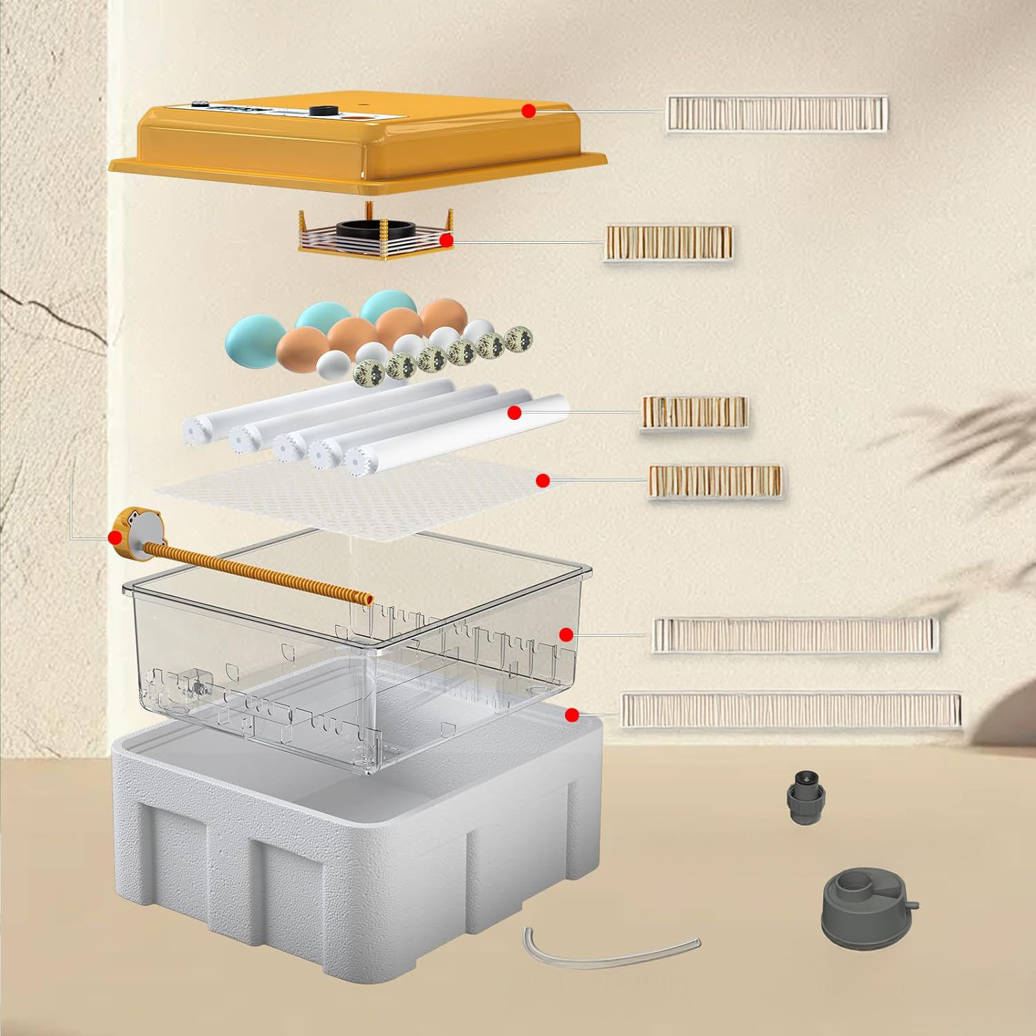 UŻYWANE/NIEKOMPLETNY Inkubator automatycznydo jaj Chalixion FT16