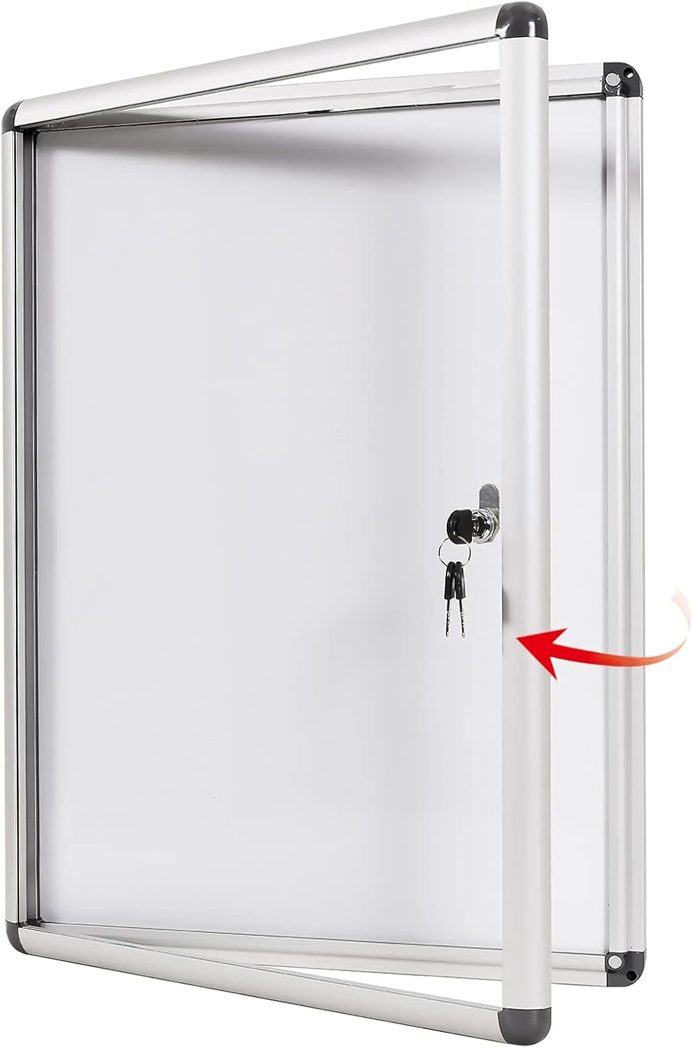 Tablica ogłoszeń zamykana Swansea biała z drzwiami 67x50 cm 4×A4