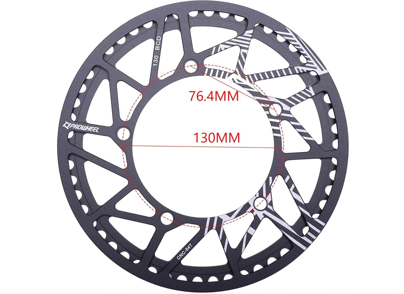 Korba rowerowa Prowheel 130 mm BCD 56T 6061 CNC z osłoną łańcucha