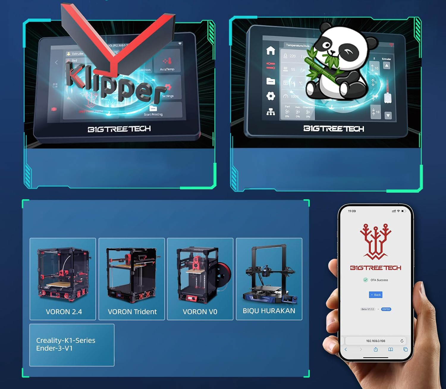 Ekran drukarki 3D BIGTREETECH K-TOUCH V1.0 dotykowy Klipper mobilny