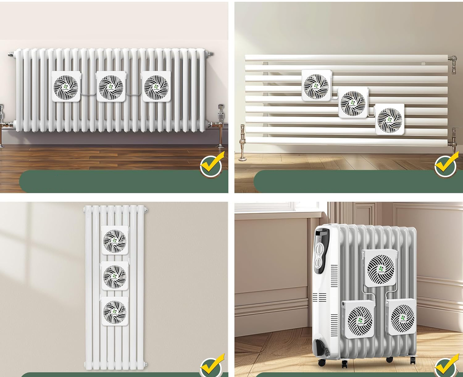 Wentylator grzewczy ecoCalm KP-CRV2401 z termostatem i magnesami