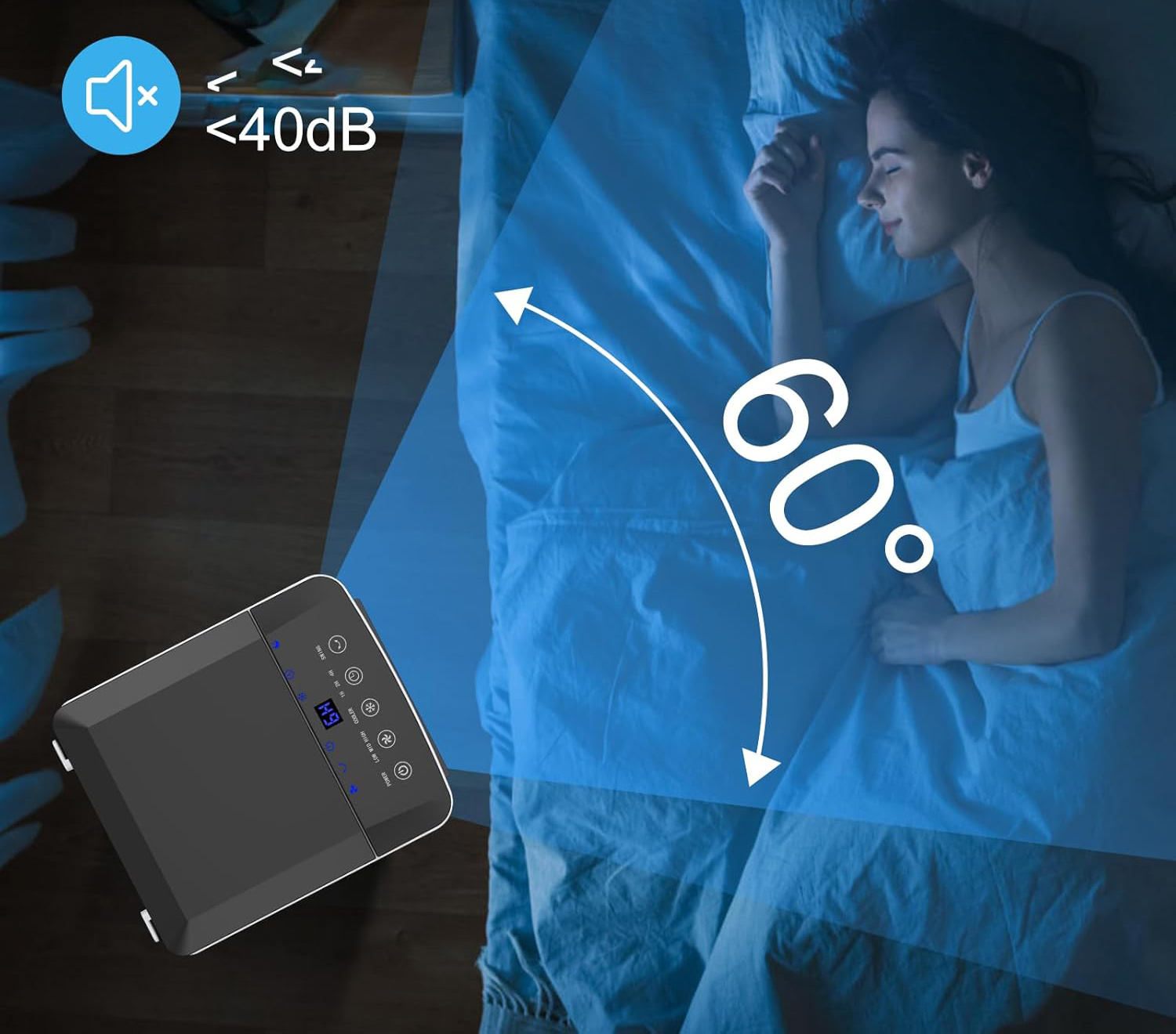 UŻYWANE Klimatyzator przenośny wodny 60W bez rury 6L z pilotem i timerem 7h