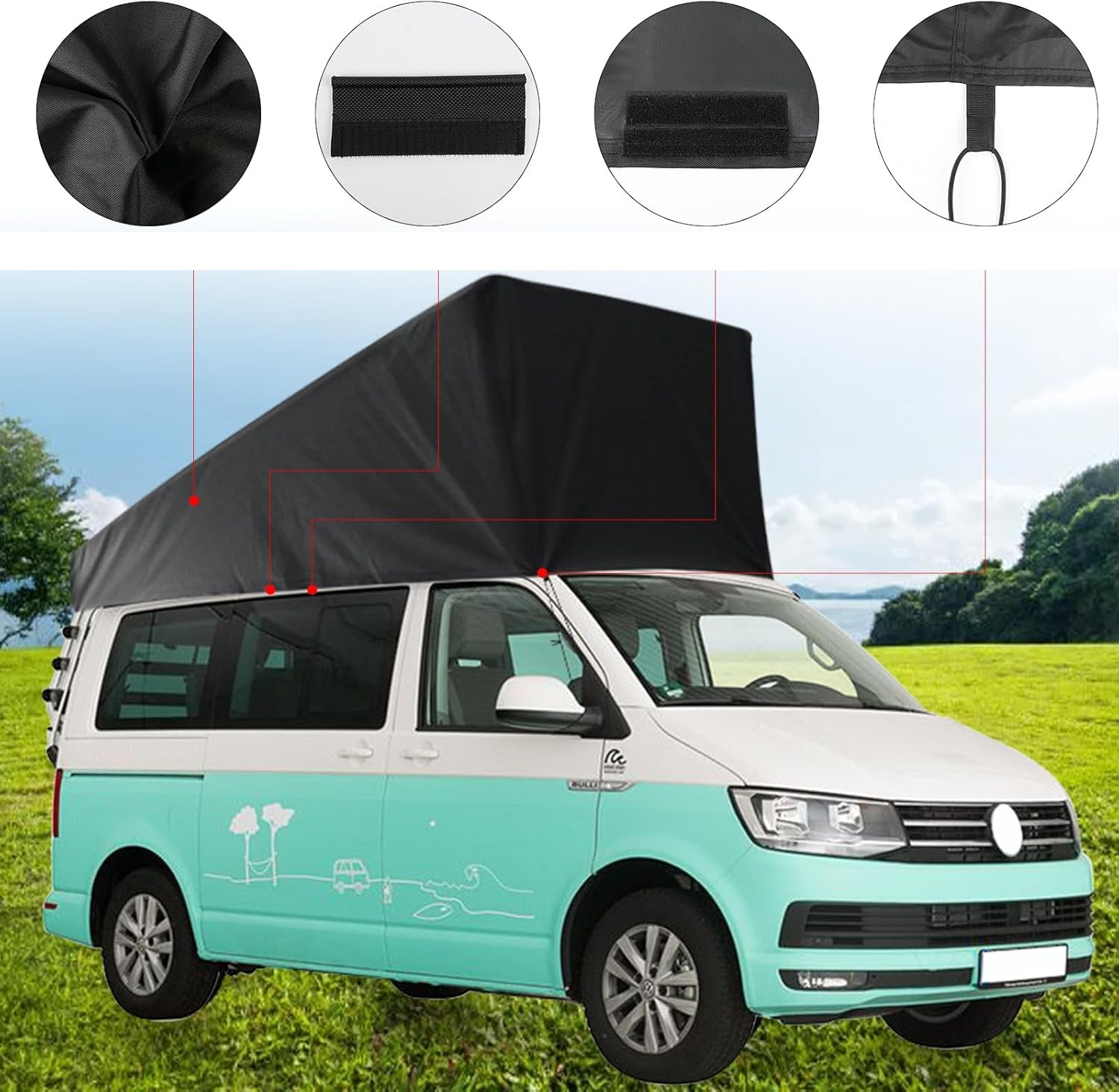 Ochrona dachu Pop-Top VW T5/T6 pokrowiec namiotu dachowego POWYSTAWOWY