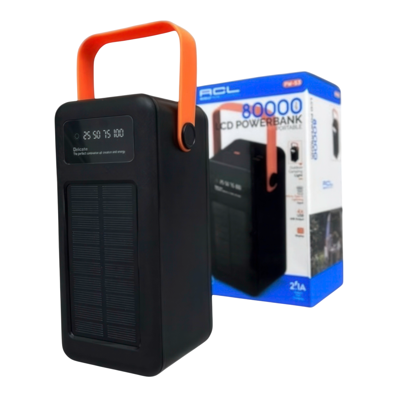 Powerbank ACL PW53 80000mAh solarny z latarką stacja ładowania podróże