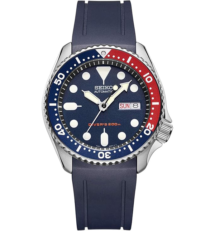 Pasek do zegarka Crafter Blue CB05 do Seiko SKX i SRPD51/53 gumowy