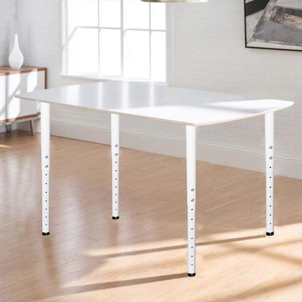 Nogi do stołu regulowane 55-90 cm metalowe 4 szt. Jahof białe