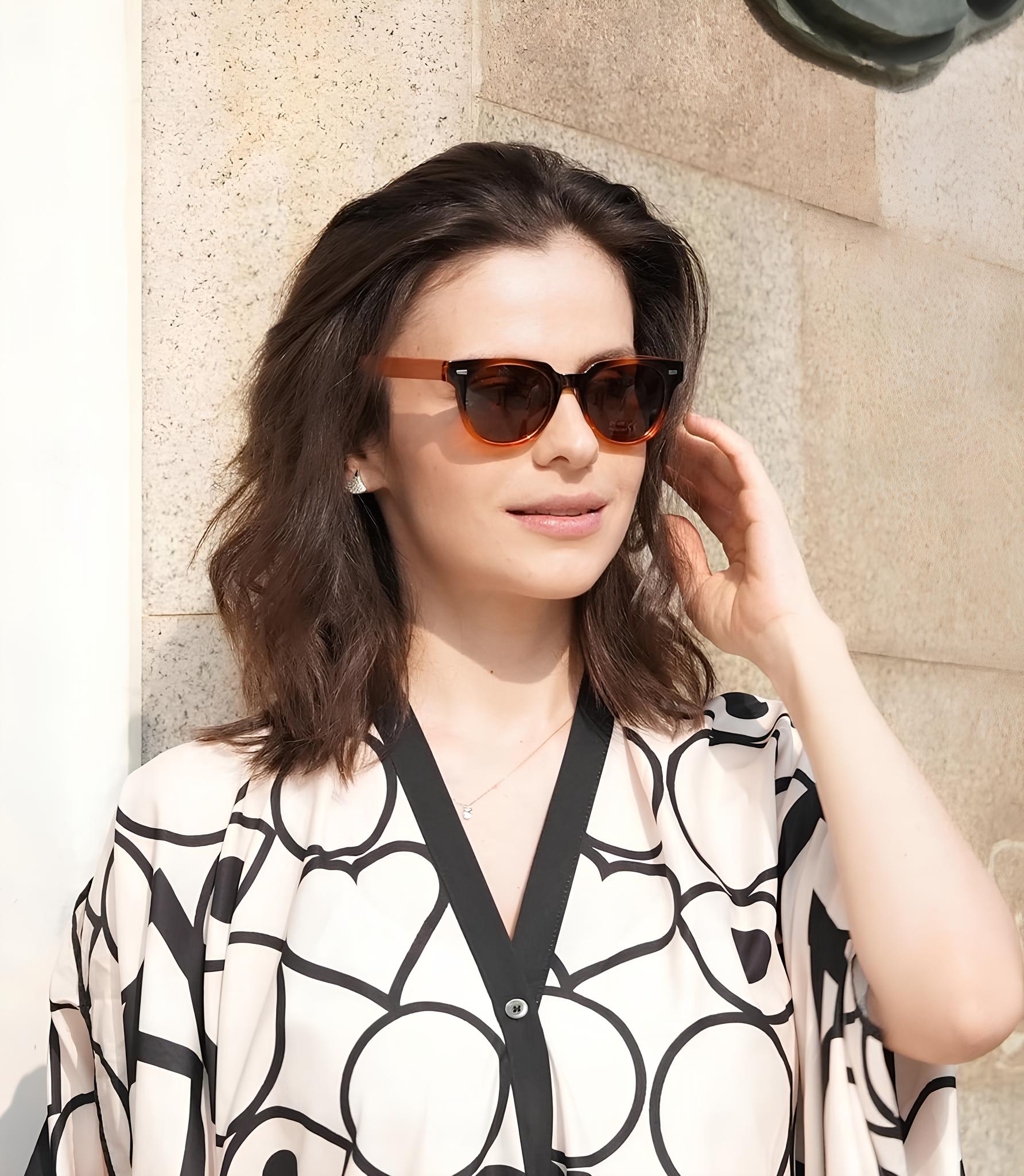 Drewniane okulary przeciwsłoneczne MIAROZ, z polaryzacją, czarne