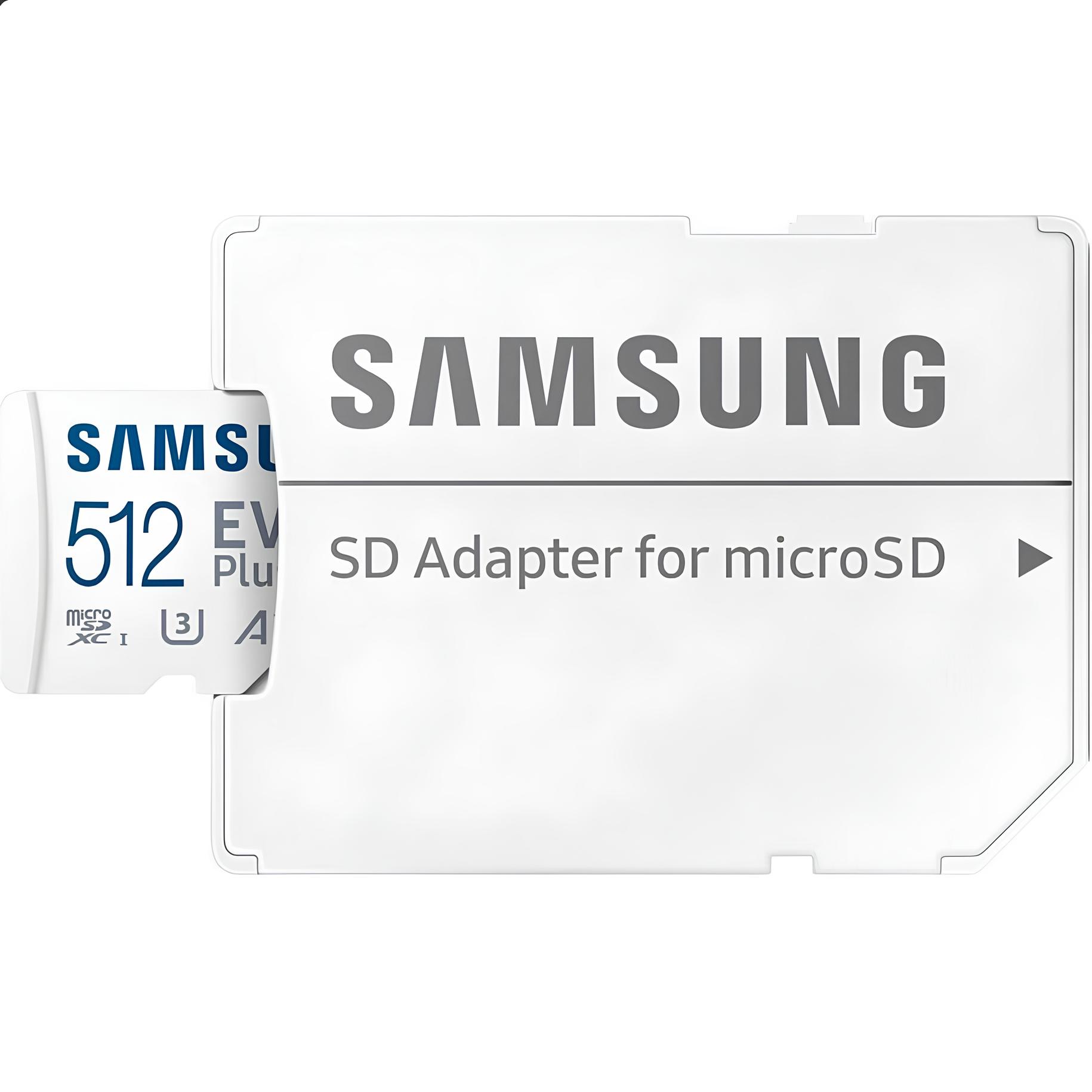 Karta pamięci Samsung 512GB microSDXC, UHS-I U3 A2 EVO Plus z adapterem