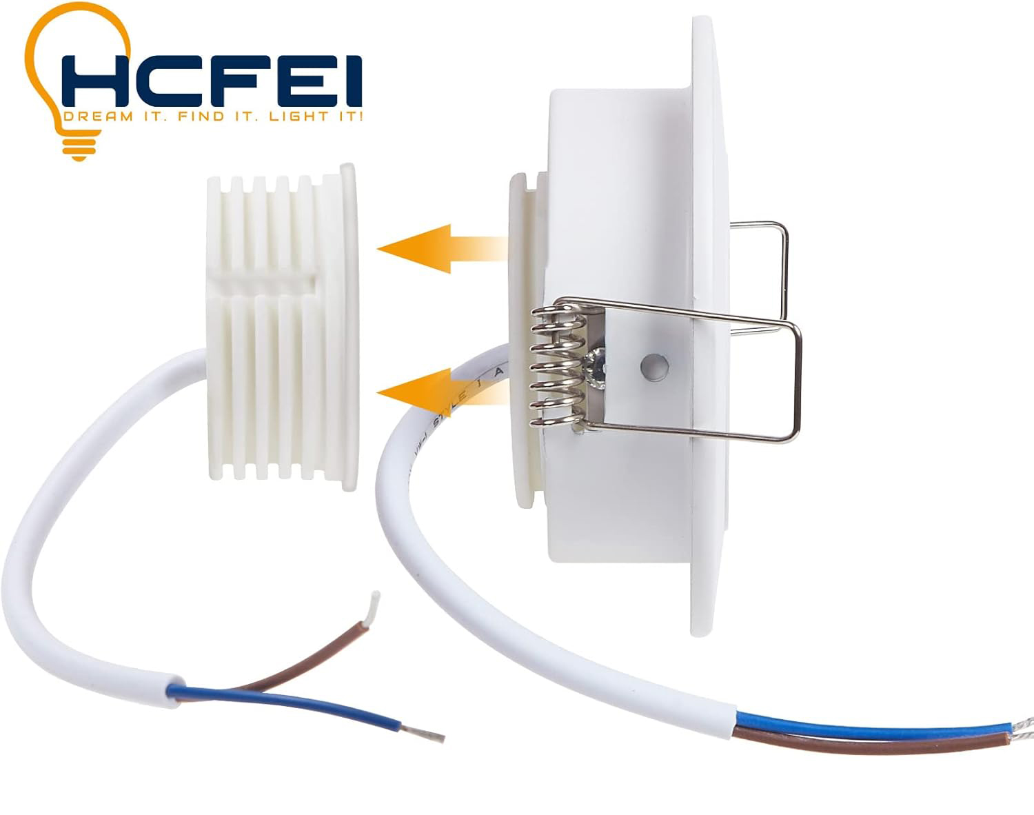 NIEKOMPLETNY Zestaw 7 oczek LED HCFEI 5W 230V białe 3000K 68mm 885062