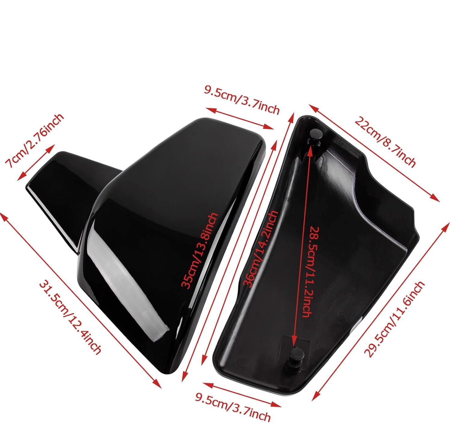 Osłony akumulatora PSLER do Honda VLX600 VT600 Shadow czarne POWYSTAWOWE