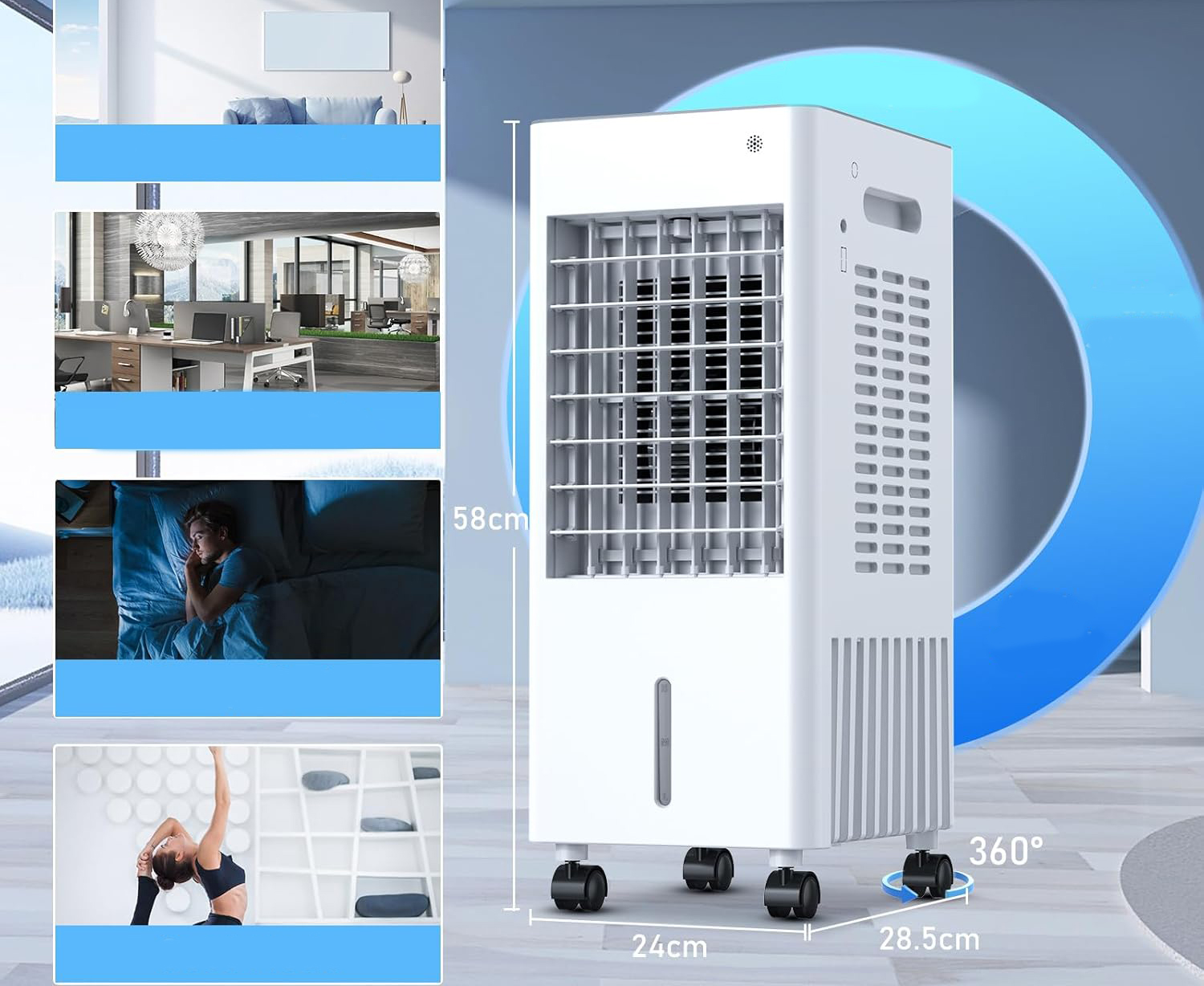 Klimatyzator przenośny 4w1 A++ Eysddifr YZ-1000R (z defektem)