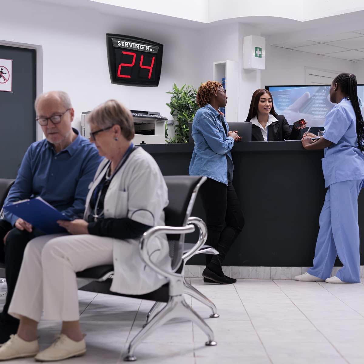 System kolejkowy MY TURN ELIMINACODE 2 cyfry czerwony z pilotem POWYSTAWOWY