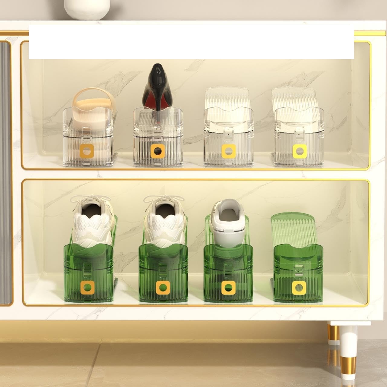 Organizer do butów Glsake regulowany przezroczysty do szafy 20 szt.