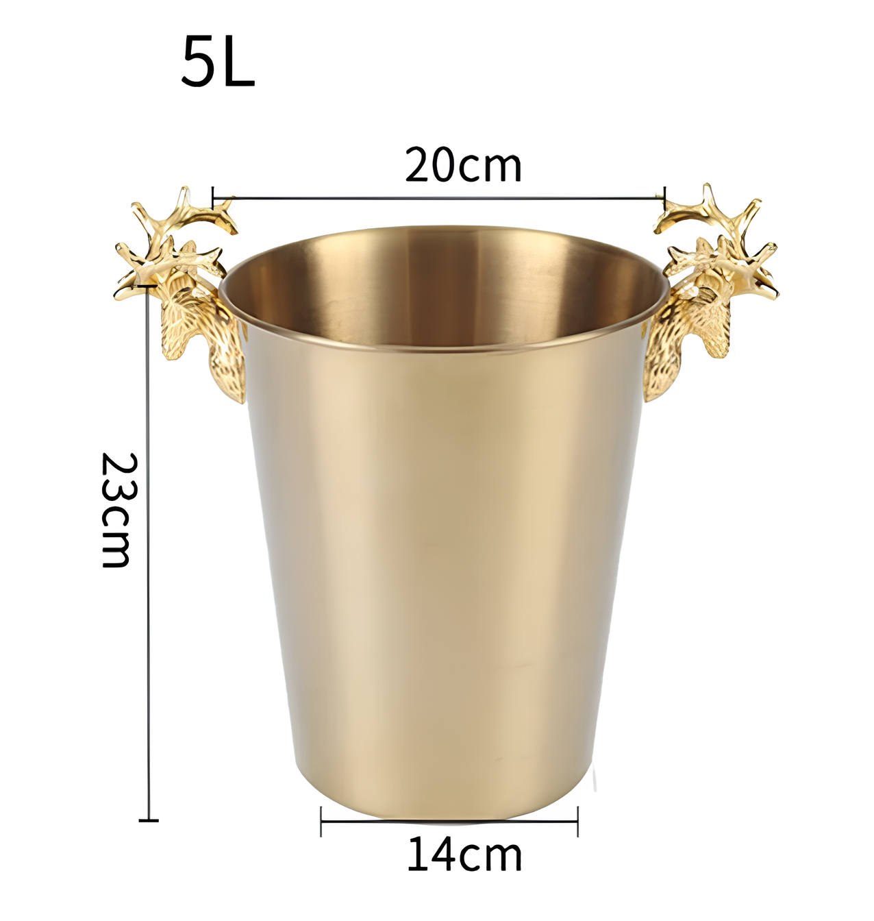 Cooler wiaderko do schłodzenia alkoholu do lodu 5l elegancki pojemnik na