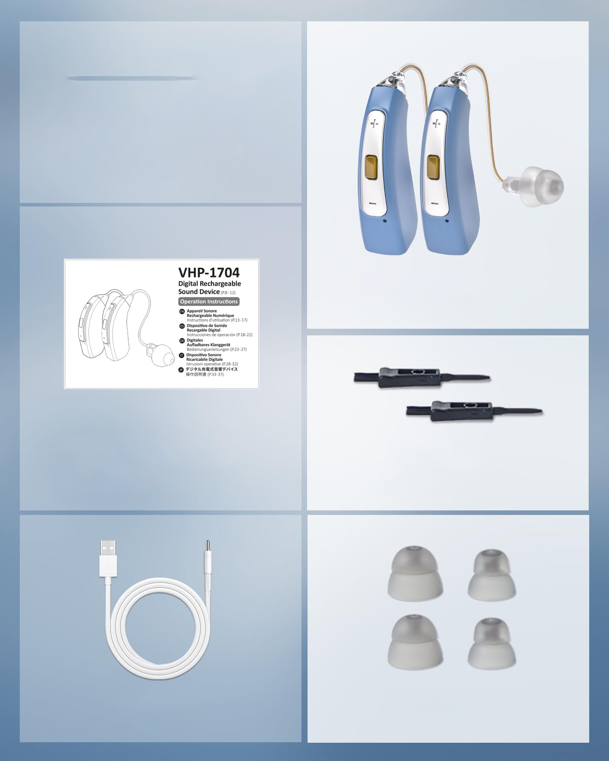 Aparat słuchowy wzmacniacz słuchu Delmicure VHP-1704 regulacja POWYSTAWOWY